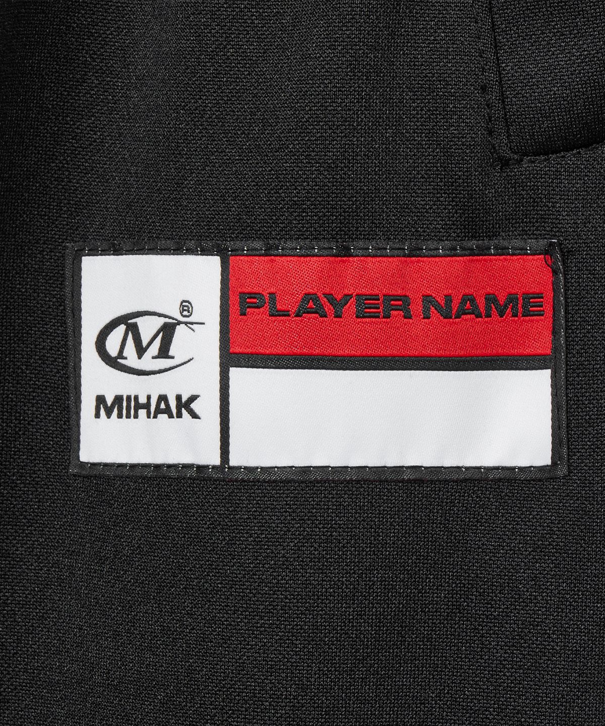 미학(MIHAK) 스폰서 로고 메쉬 저지 와이드 팬츠 (BLACK)
