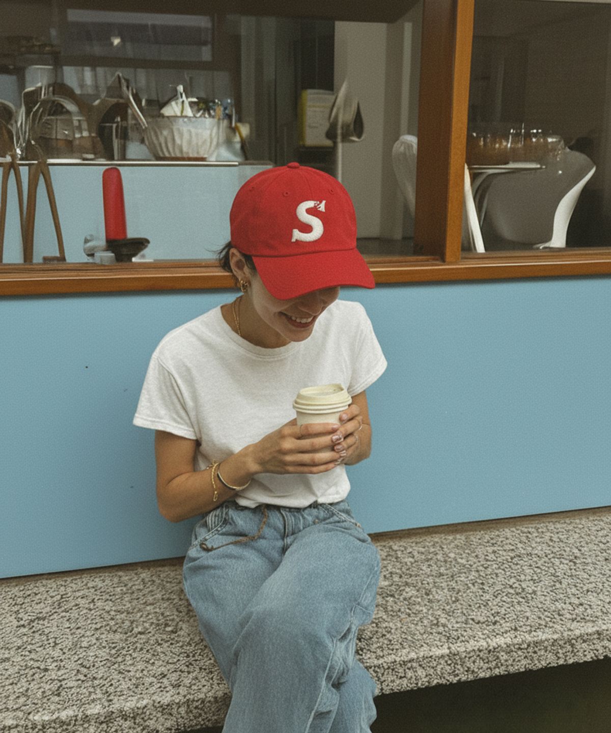 디어틴트산타(DEAR TINT SANTA) Rudolph S Logo Cap_red