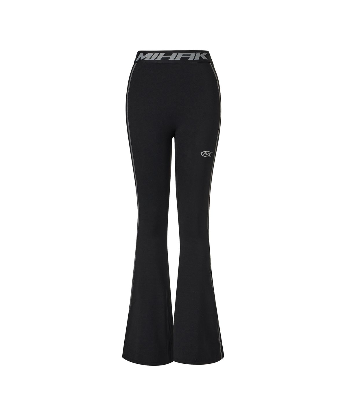 미학(MIHAK) 시그니처 밴드 라인 부츠컷 레깅스 (BLACK)
