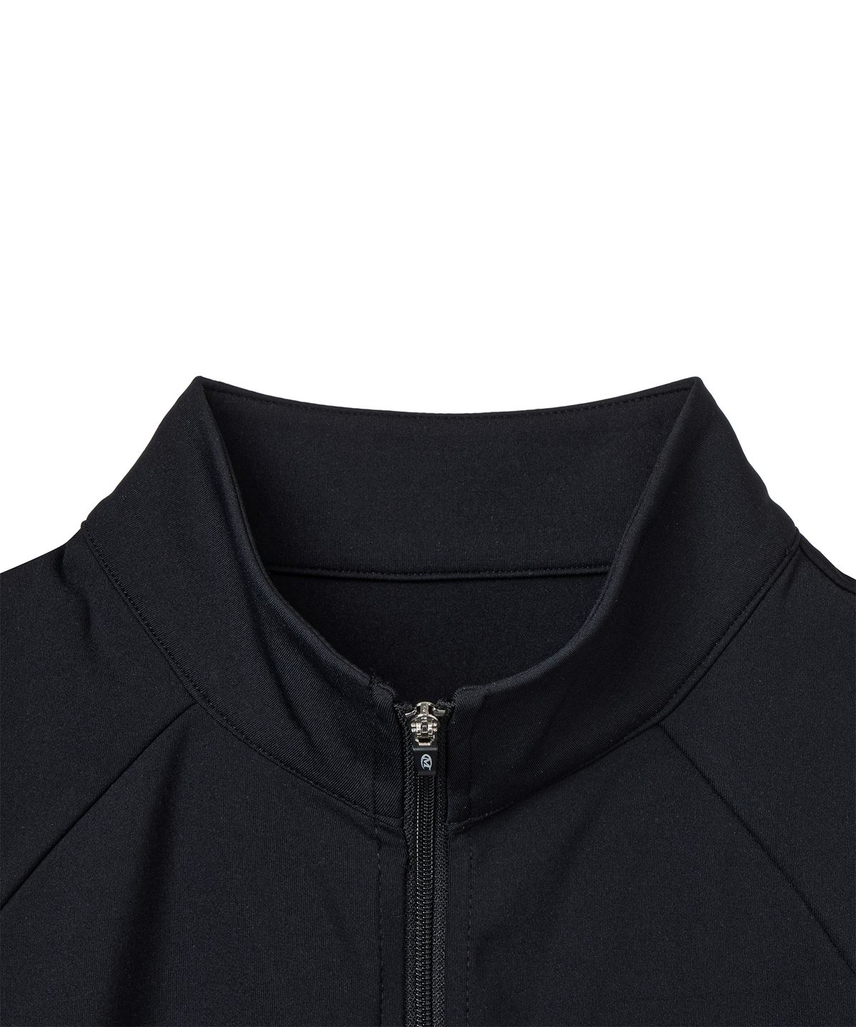 미학(MIHAK) 메탈 로고 숏 슬리브 집업 자켓 (BLACK)