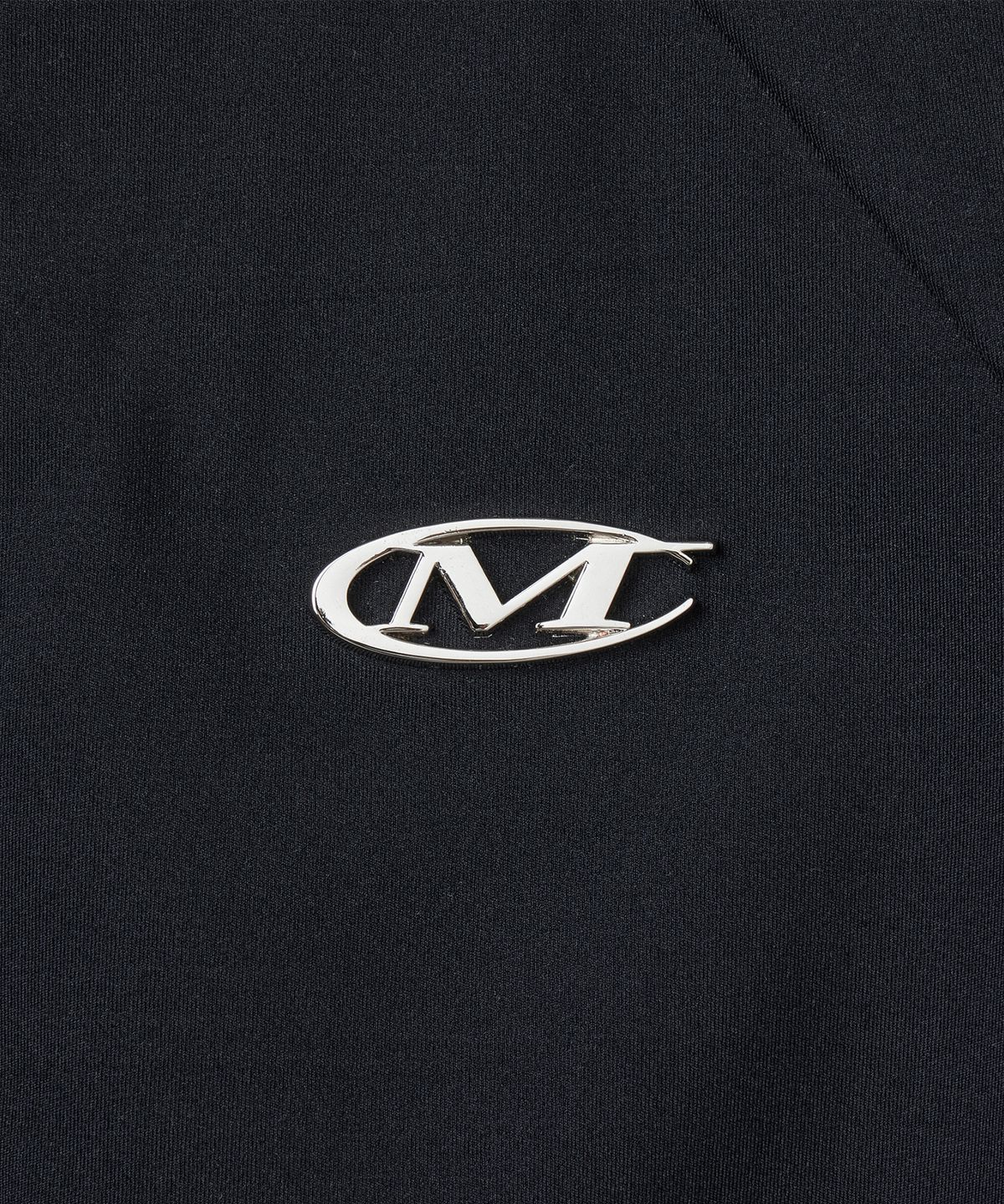 미학(MIHAK) 메탈 로고 숏 슬리브 집업 자켓 (BLACK)