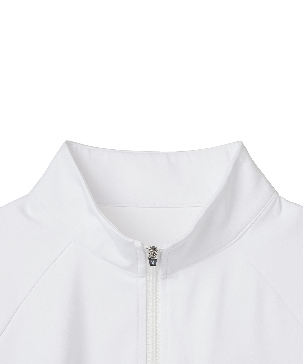 미학(MIHAK) 메탈 로고 숏 슬리브 집업 자켓 (WHITE)