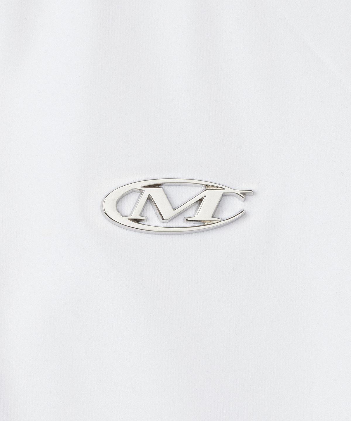 미학(MIHAK) 메탈 로고 숏 슬리브 집업 자켓 (WHITE)