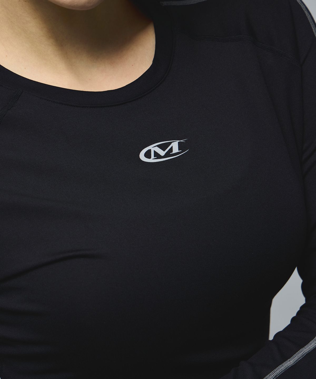 미학(MIHAK) 더블 라인 액티브 롱 슬리브 (BLACK)
