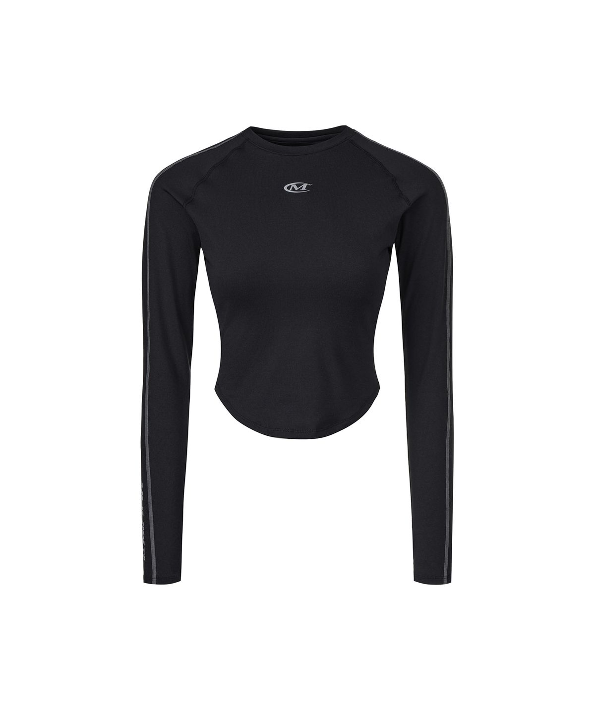 미학(MIHAK) 더블 라인 액티브 롱 슬리브 (BLACK)