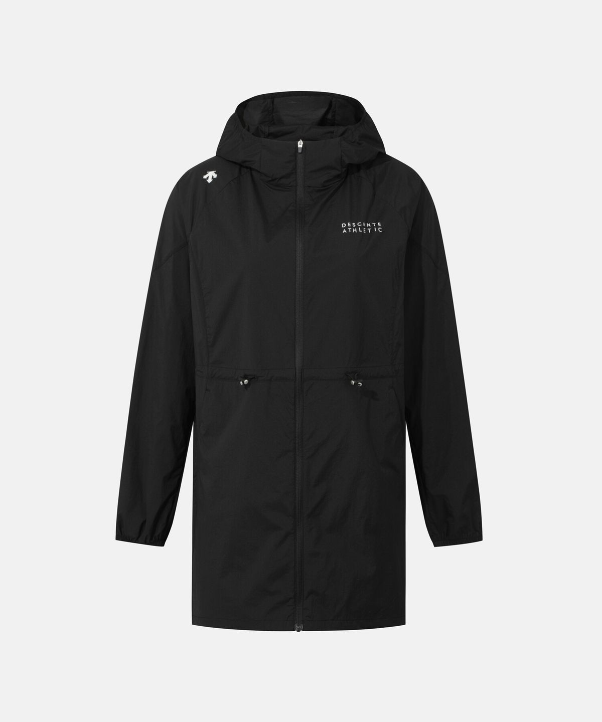 데상트(DESCENTE) 우먼스 경량 우븐 후드형 바람막이 자켓 블랙 SR112PWB31