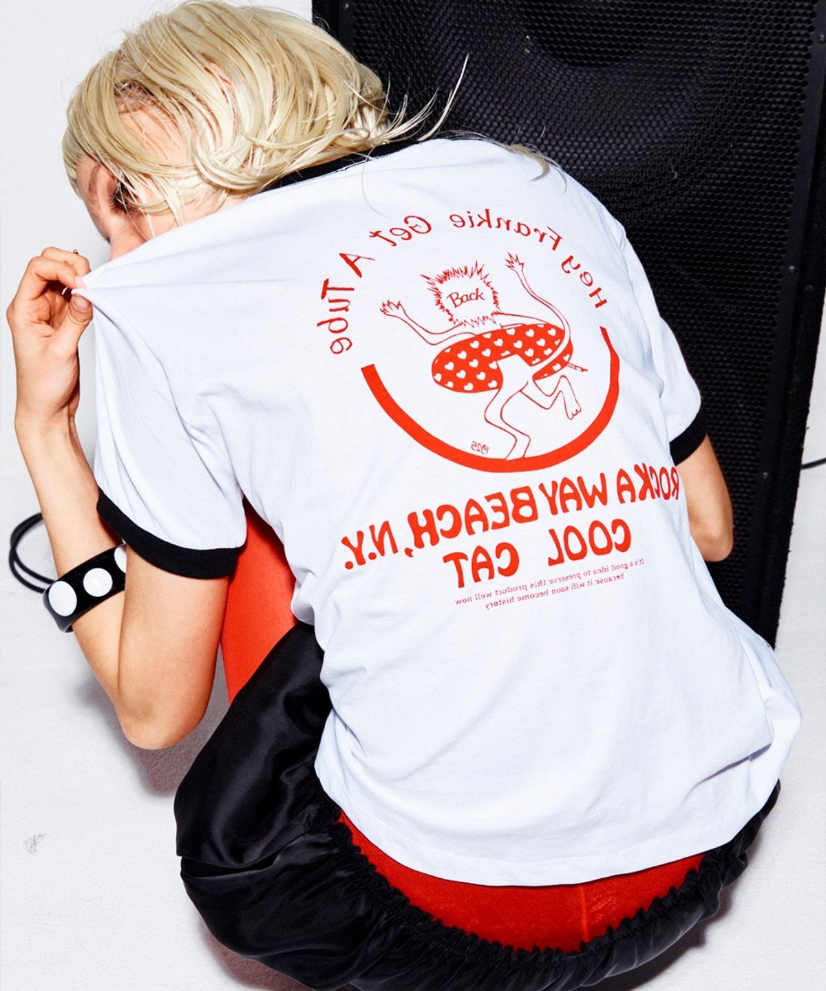 하이타이드 프랭키(HIGHTIDEFRANKIE) Cool Cat Ringer Tee Black