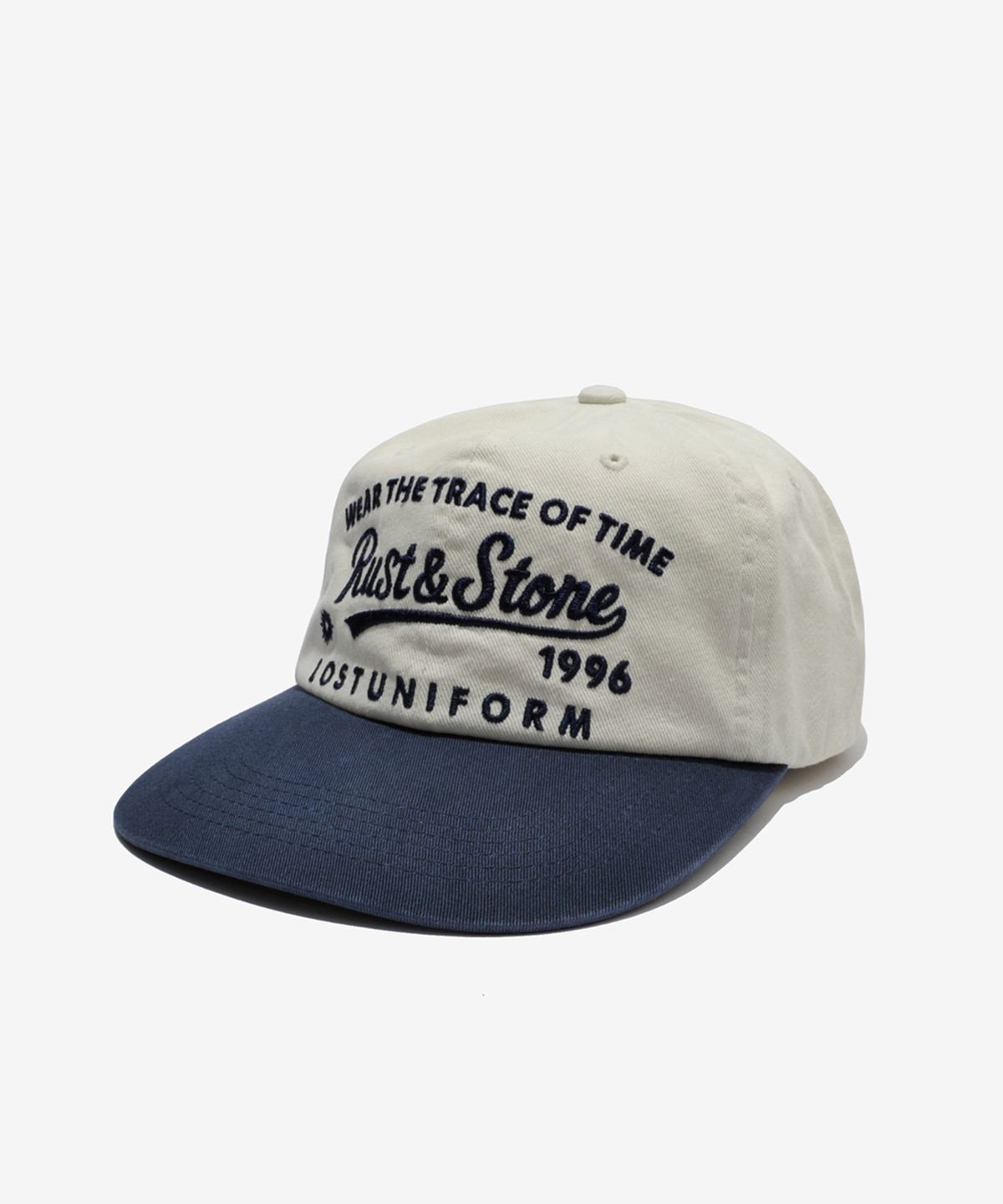 러스트앤스톤(RUSTANDSTONE) 타임 트레이스 볼캡 아이보리/네이비 _Time Trace Ball Cap Ivory/Navy