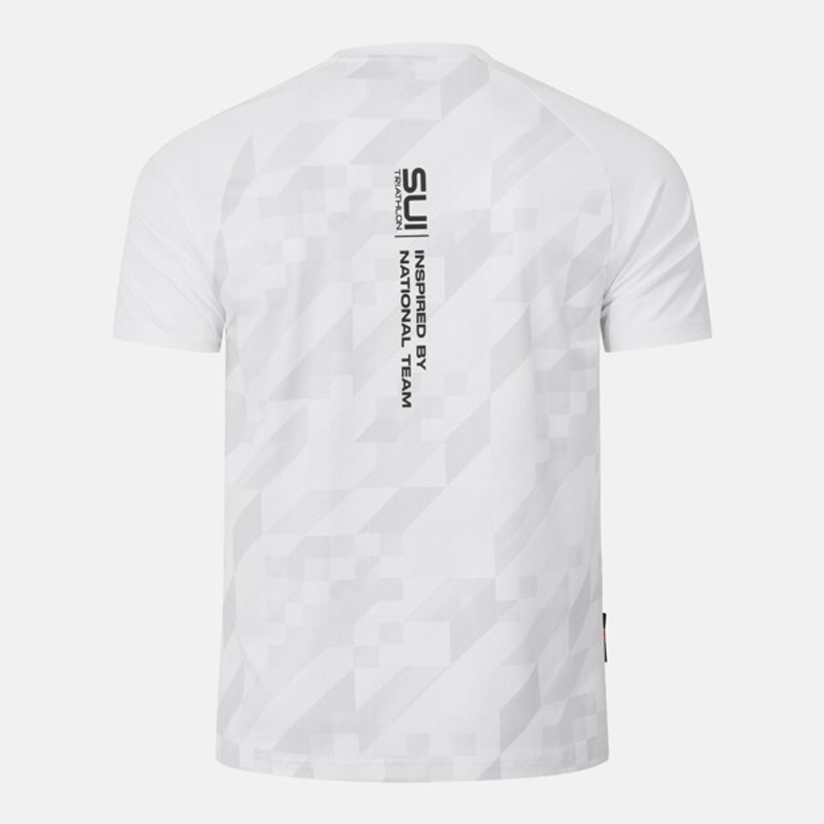 데상트(DESCENTE) 스위스 트라이애슬론 그래픽 반팔 티셔츠 화이트 SR221ITS55