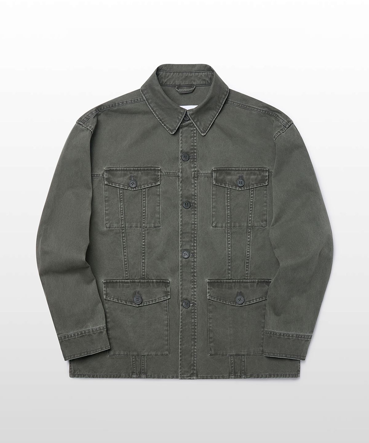 웨스트 그랜드 블러바드(WEST GRAND BOULEVARD) 쿠퍼 워시드 코튼 초어 자켓 WASHED KHAKI