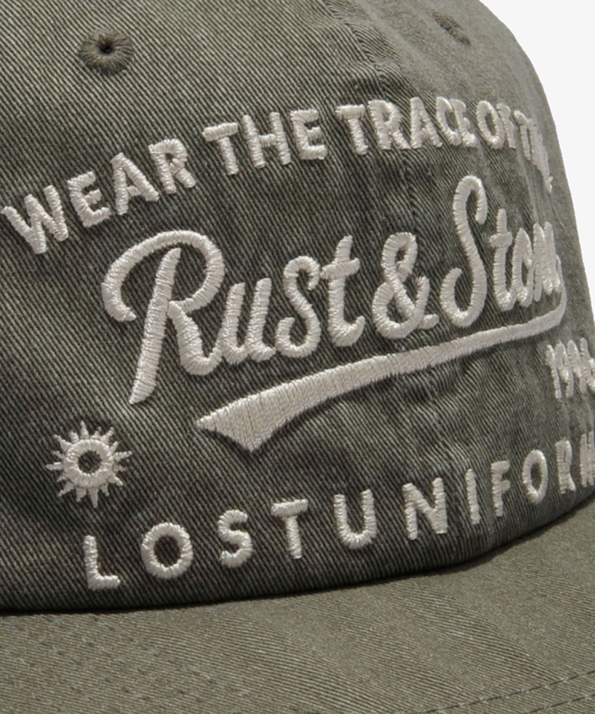 러스트앤스톤(RUSTANDSTONE) 타임 트레이스 볼캡 카키_Time Trace Ball Cap Khaki
