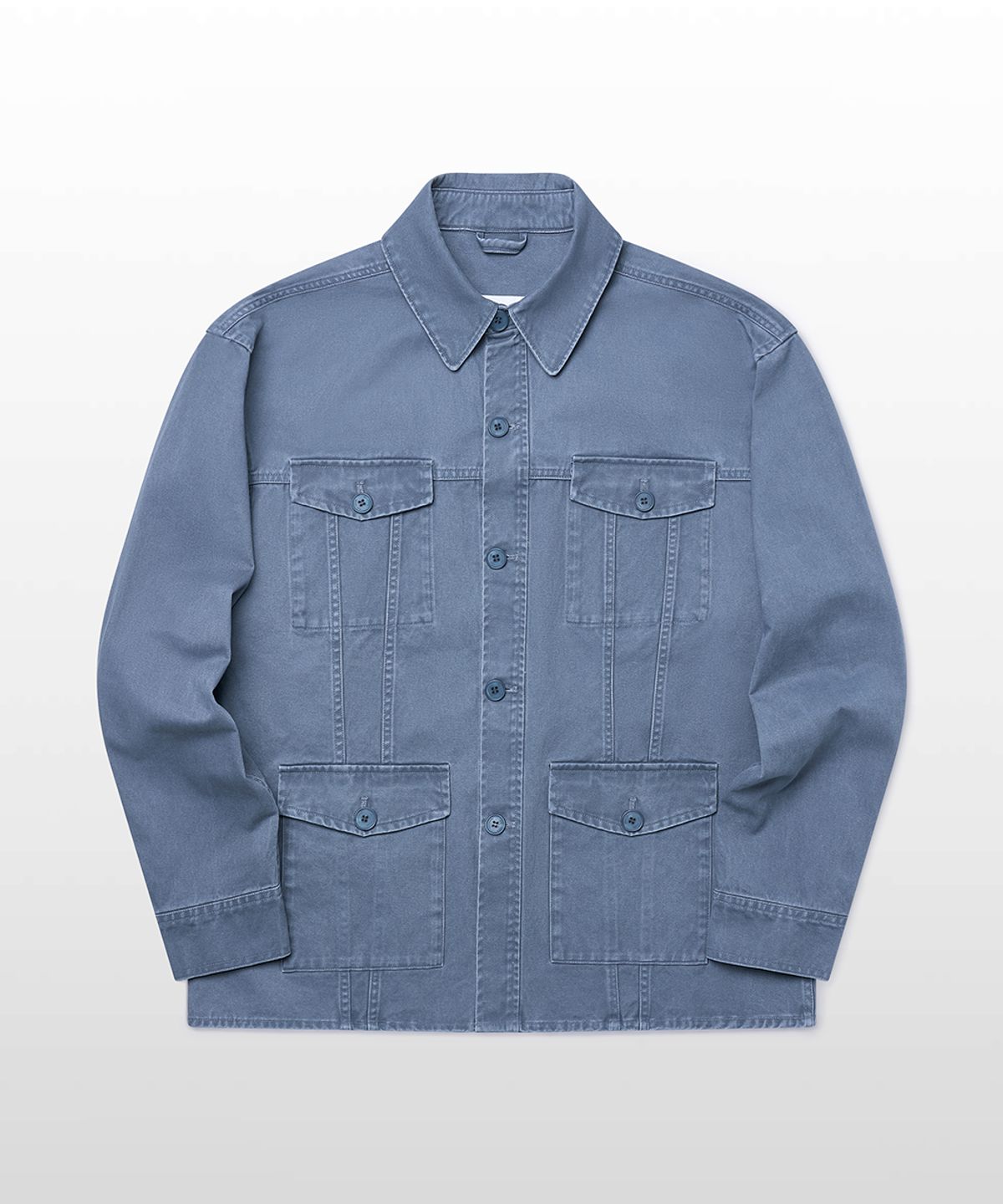 웨스트 그랜드 블러바드(WEST GRAND BOULEVARD) 쿠퍼 워시드 코튼 초어 자켓 WASHED BLUE
