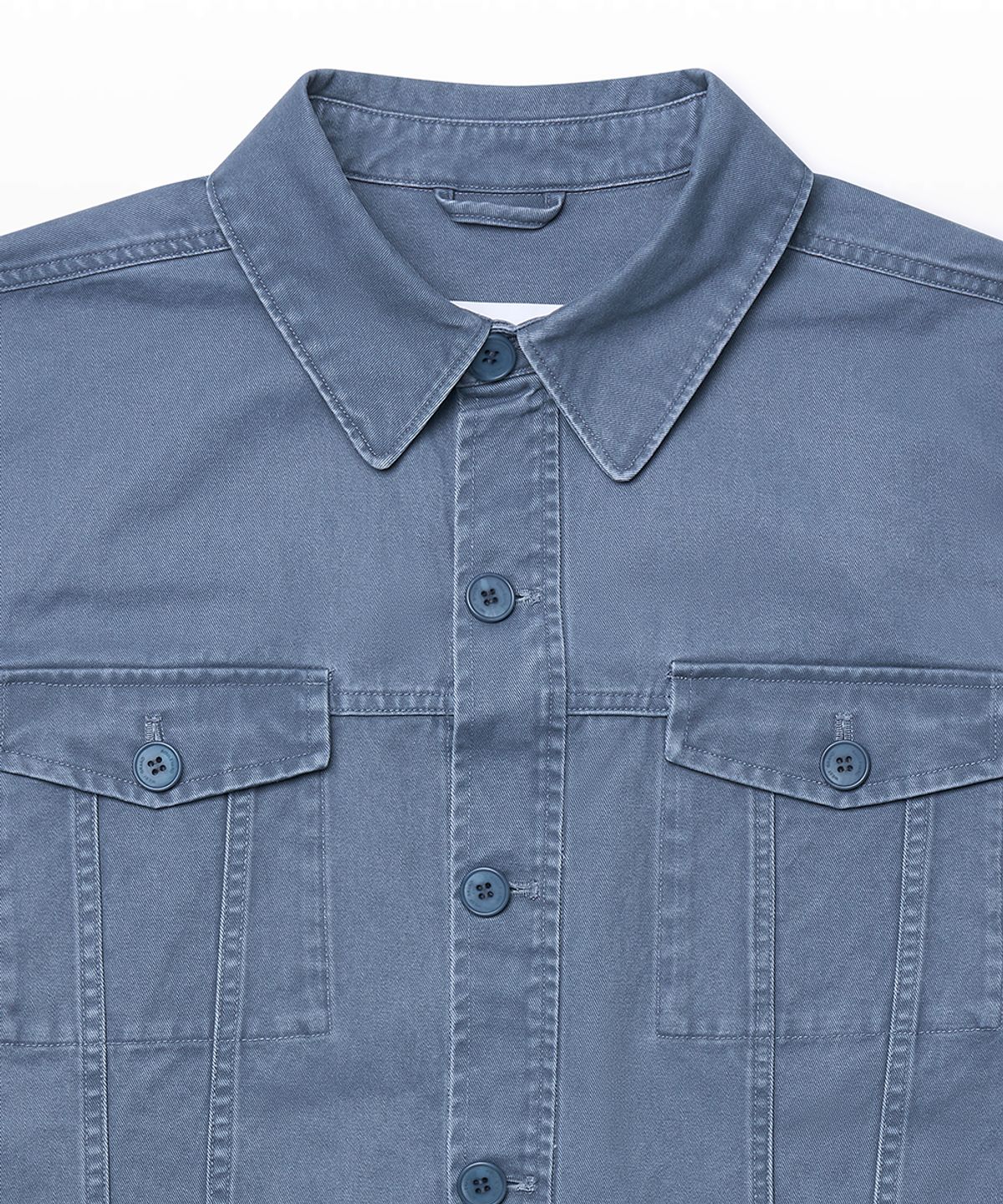 웨스트 그랜드 블러바드(WEST GRAND BOULEVARD) 쿠퍼 워시드 코튼 초어 자켓 WASHED BLUE