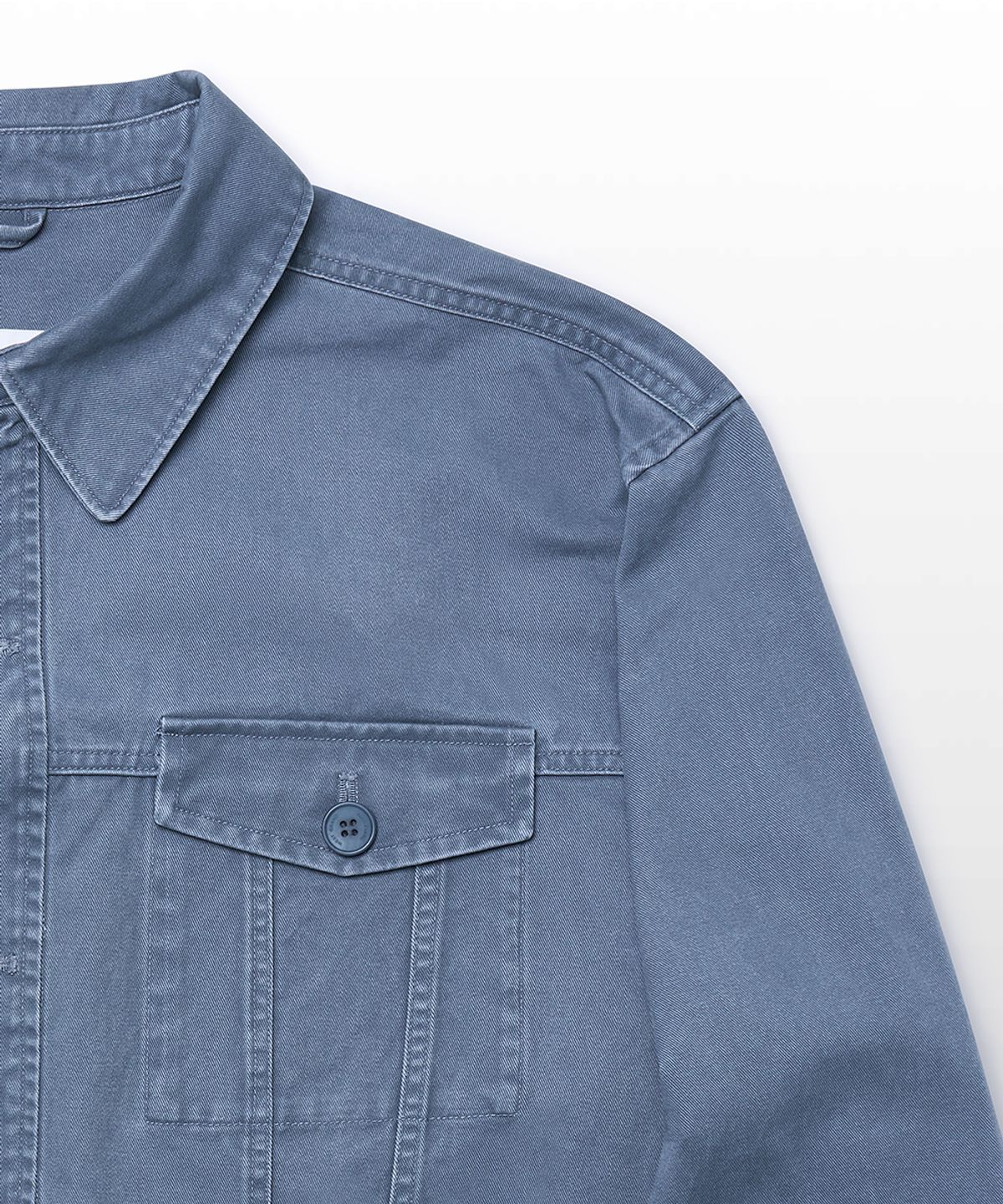 웨스트 그랜드 블러바드(WEST GRAND BOULEVARD) 쿠퍼 워시드 코튼 초어 자켓 WASHED BLUE
