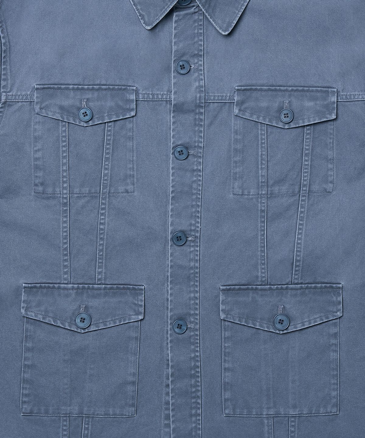 웨스트 그랜드 블러바드(WEST GRAND BOULEVARD) 쿠퍼 워시드 코튼 초어 자켓 WASHED BLUE
