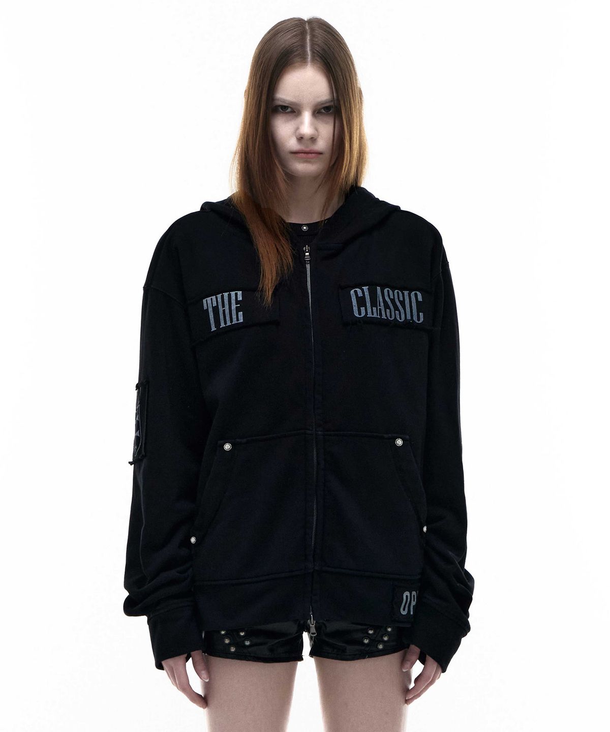오퍼스 0012(OPUS 0012) Op. 07 UNIF HOOD ZIP-UP BLACK