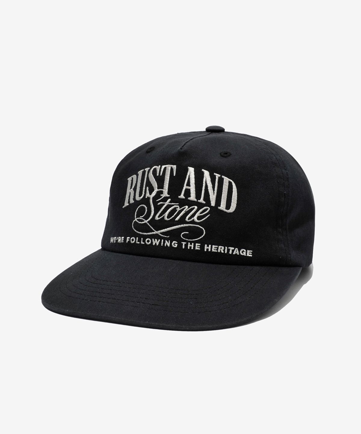 러스트앤스톤(RUSTANDSTONE) 아치로고 볼캡 블랙_Arch Logo Ball Cap Black
