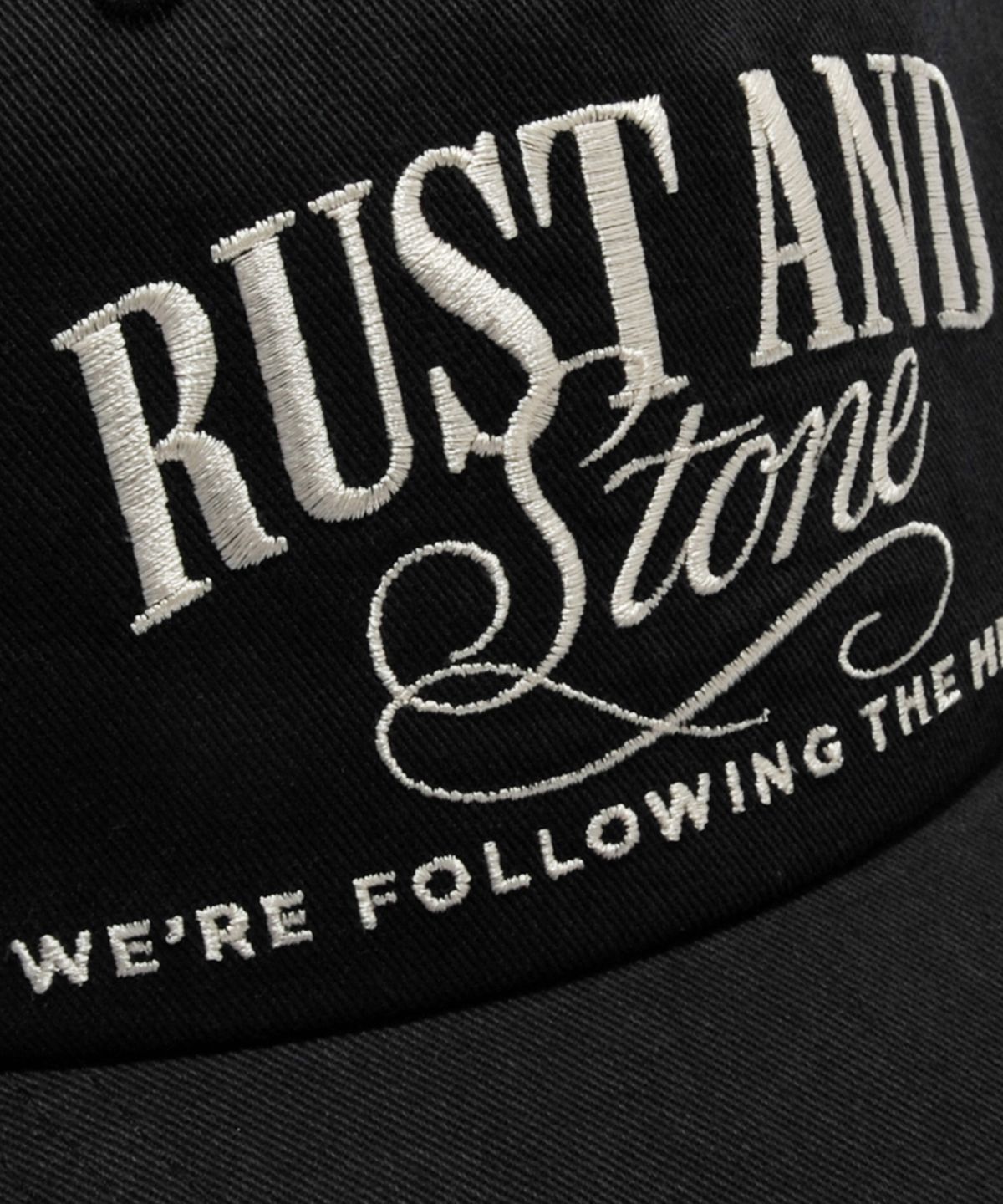 러스트앤스톤(RUSTANDSTONE) 아치로고 볼캡 블랙_Arch Logo Ball Cap Black