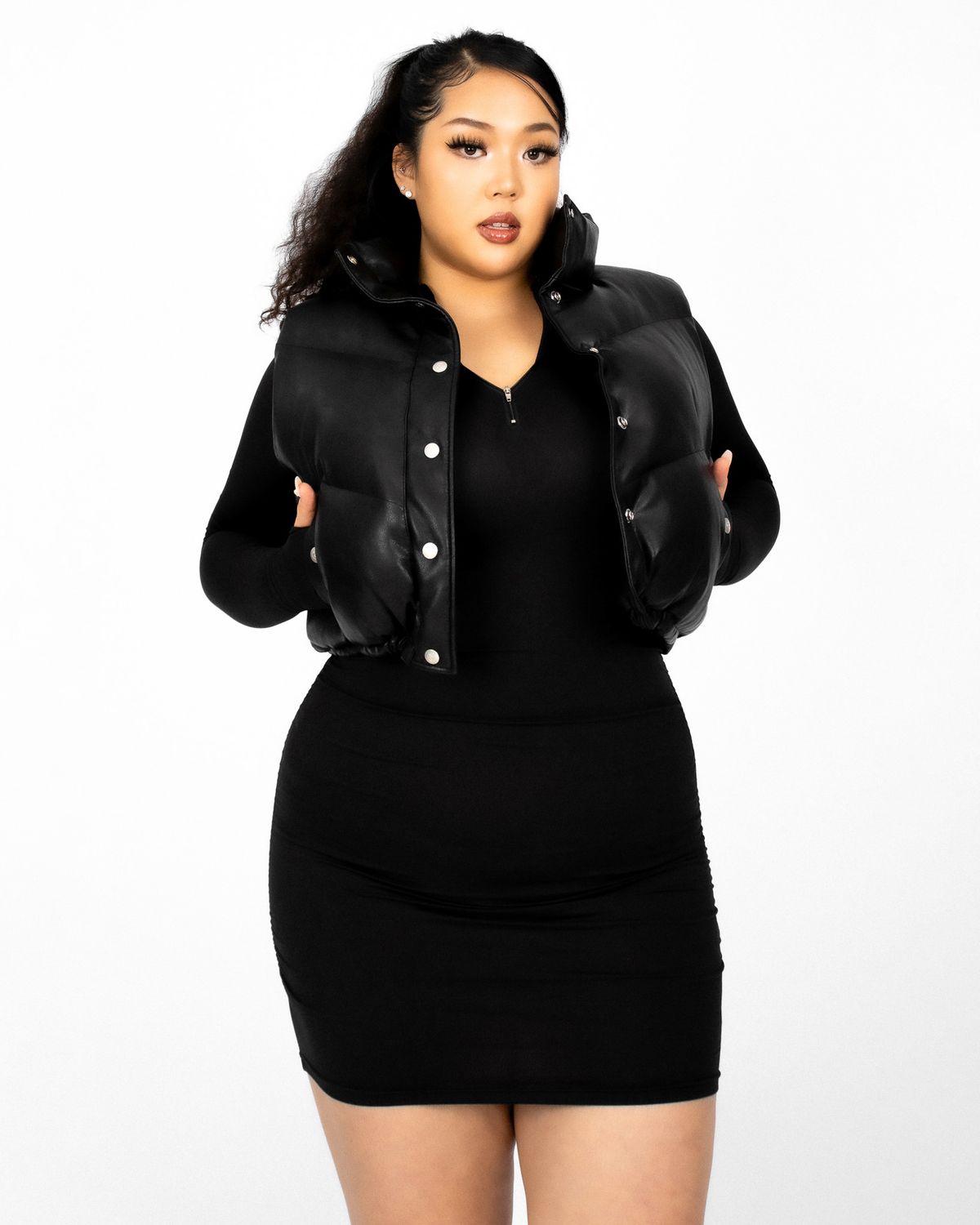 쿨시스(COOLSIS) CS JK LEATHER PUFFER VEST-005