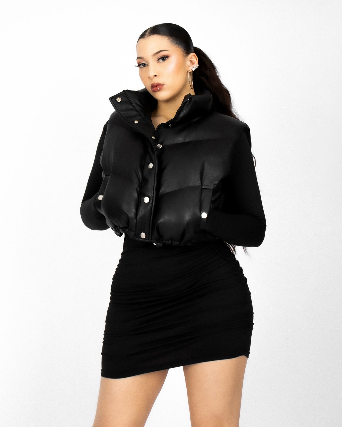 쿨시스(COOLSIS) CS JK LEATHER PUFFER VEST-005