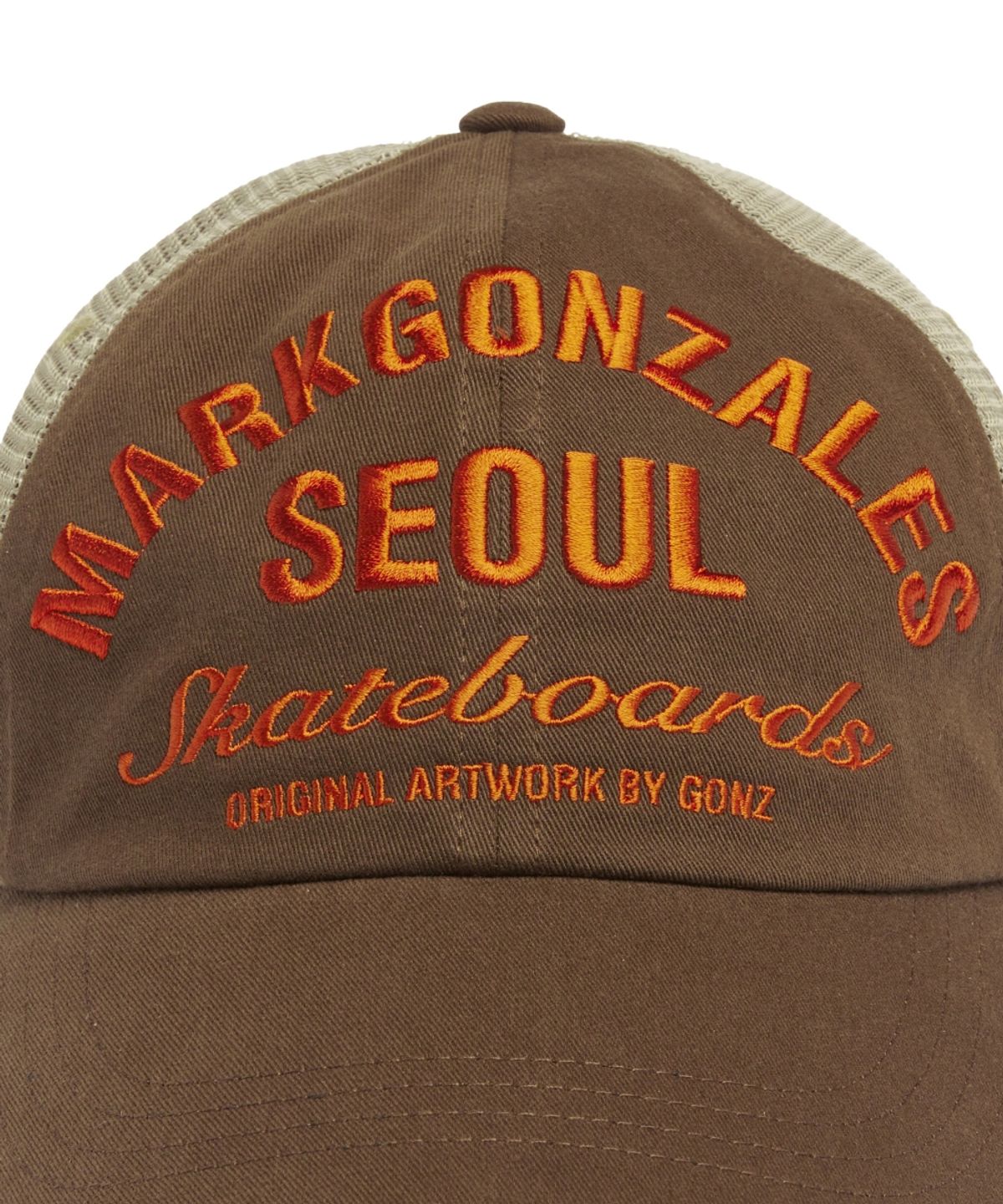 마크곤잘레스(MARK GONZALES) 서울 어드레스 메쉬 캡 - BROWN
