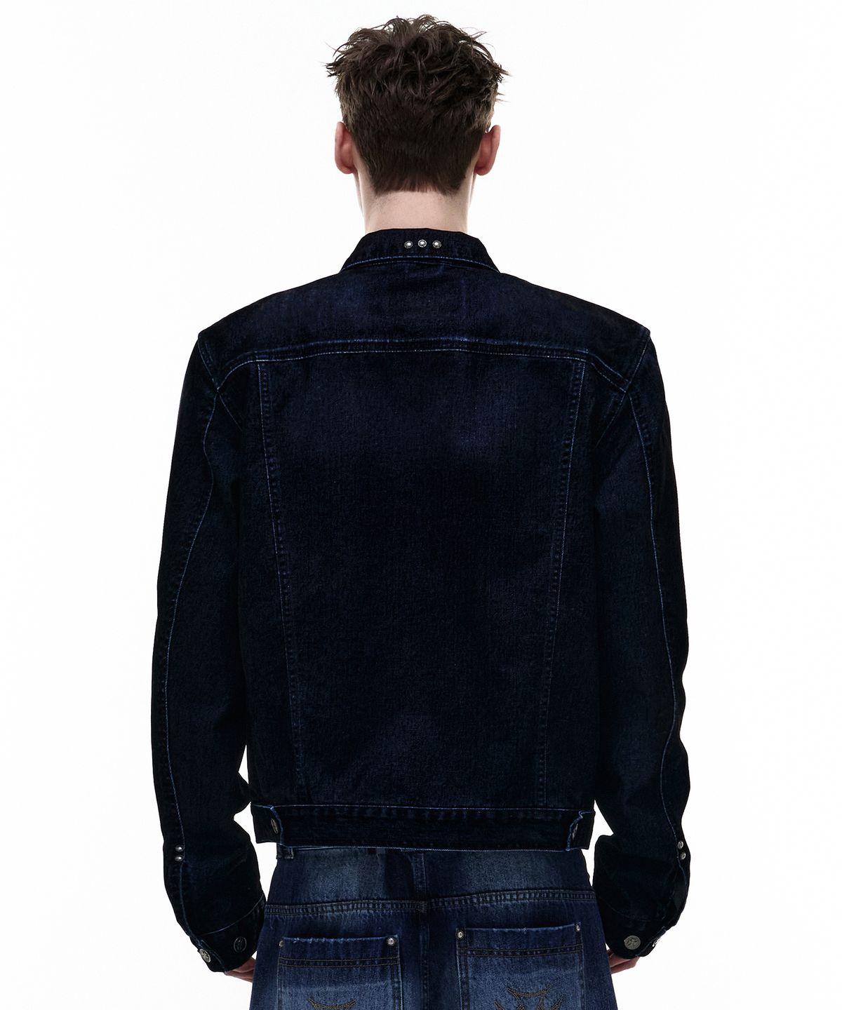 오퍼스 0012(OPUS 0012) Op. 03 OMEN VELVET DENIM JACKET BLACK
