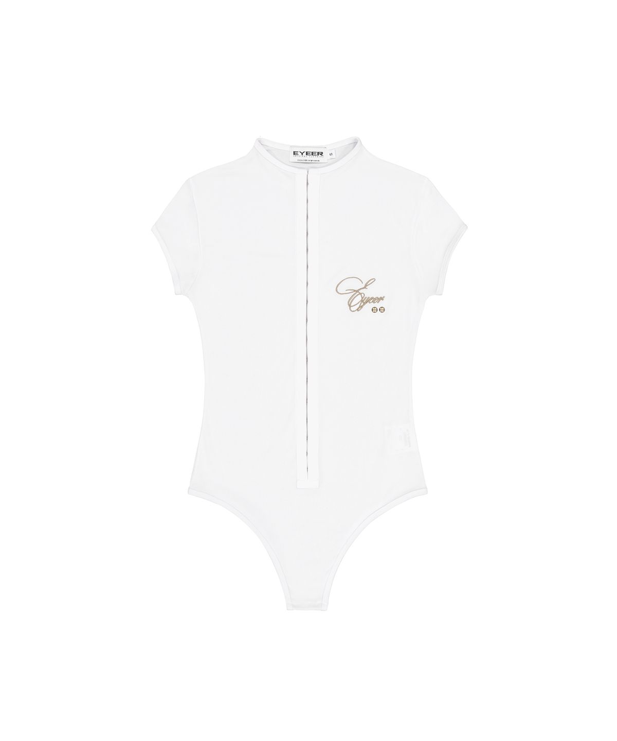 이와이이알(EYEER) Script Logo Hook Short Sleeve Top - White