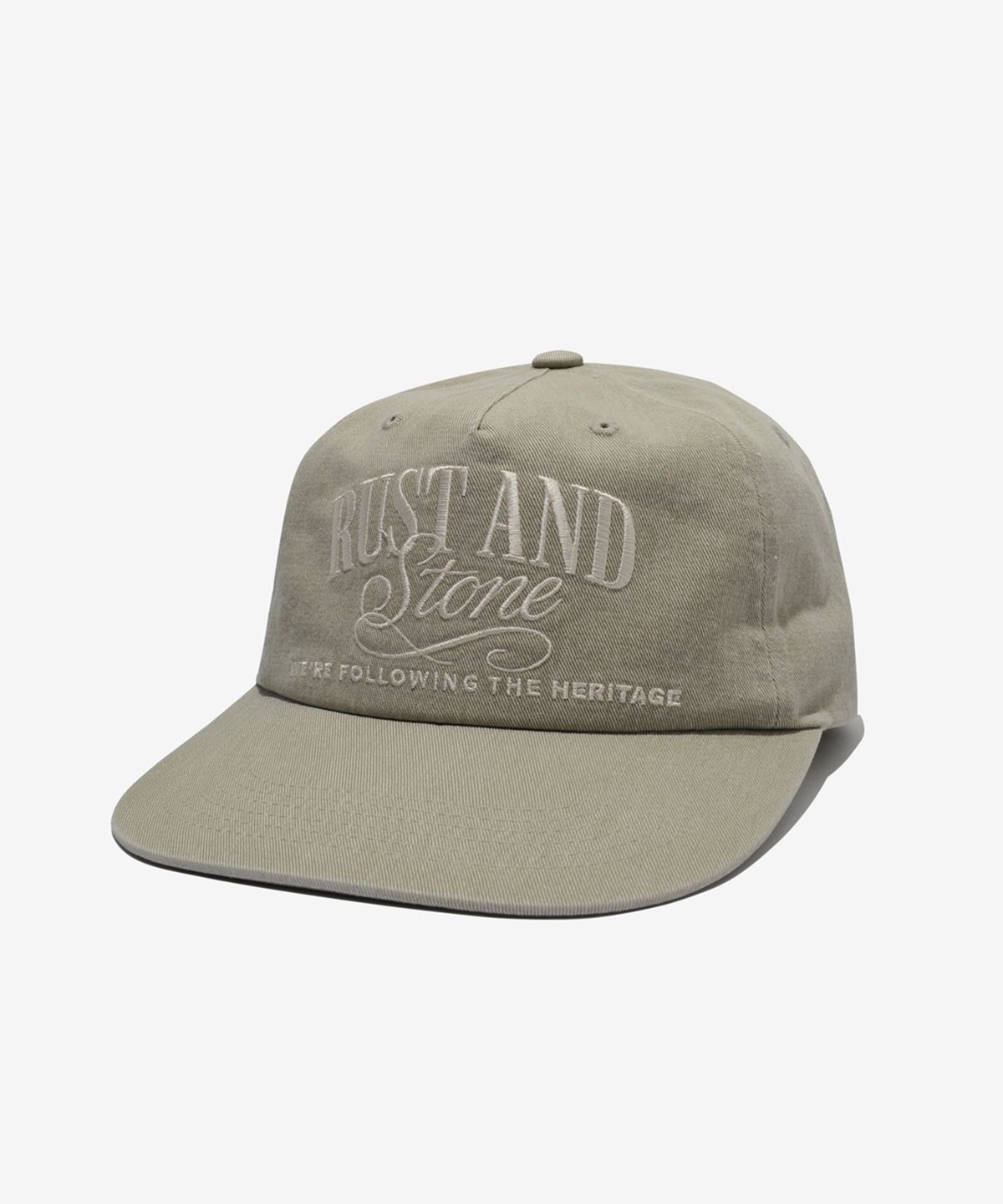 러스트앤스톤(RUSTANDSTONE) 아치로고 볼캡 베이지_Arch Logo Ball Cap Beige