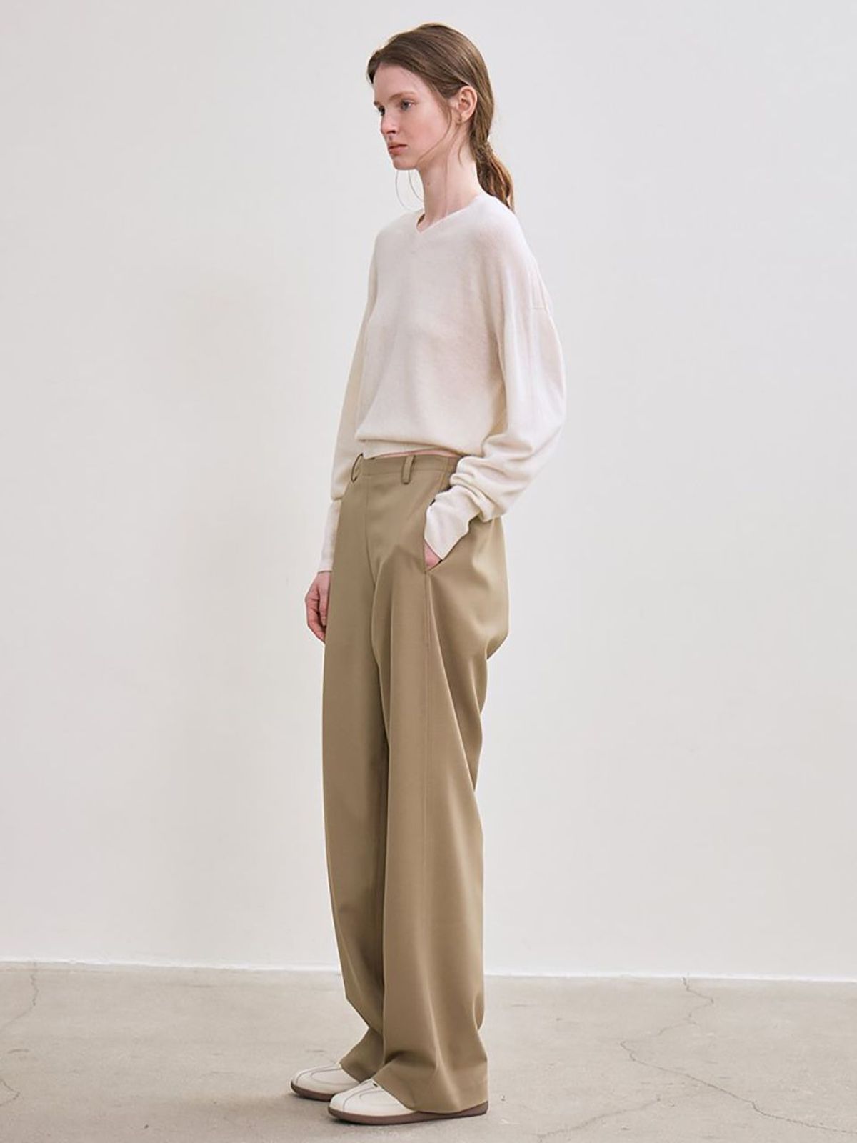 르(LE) lessence comfort banding pants (beige)