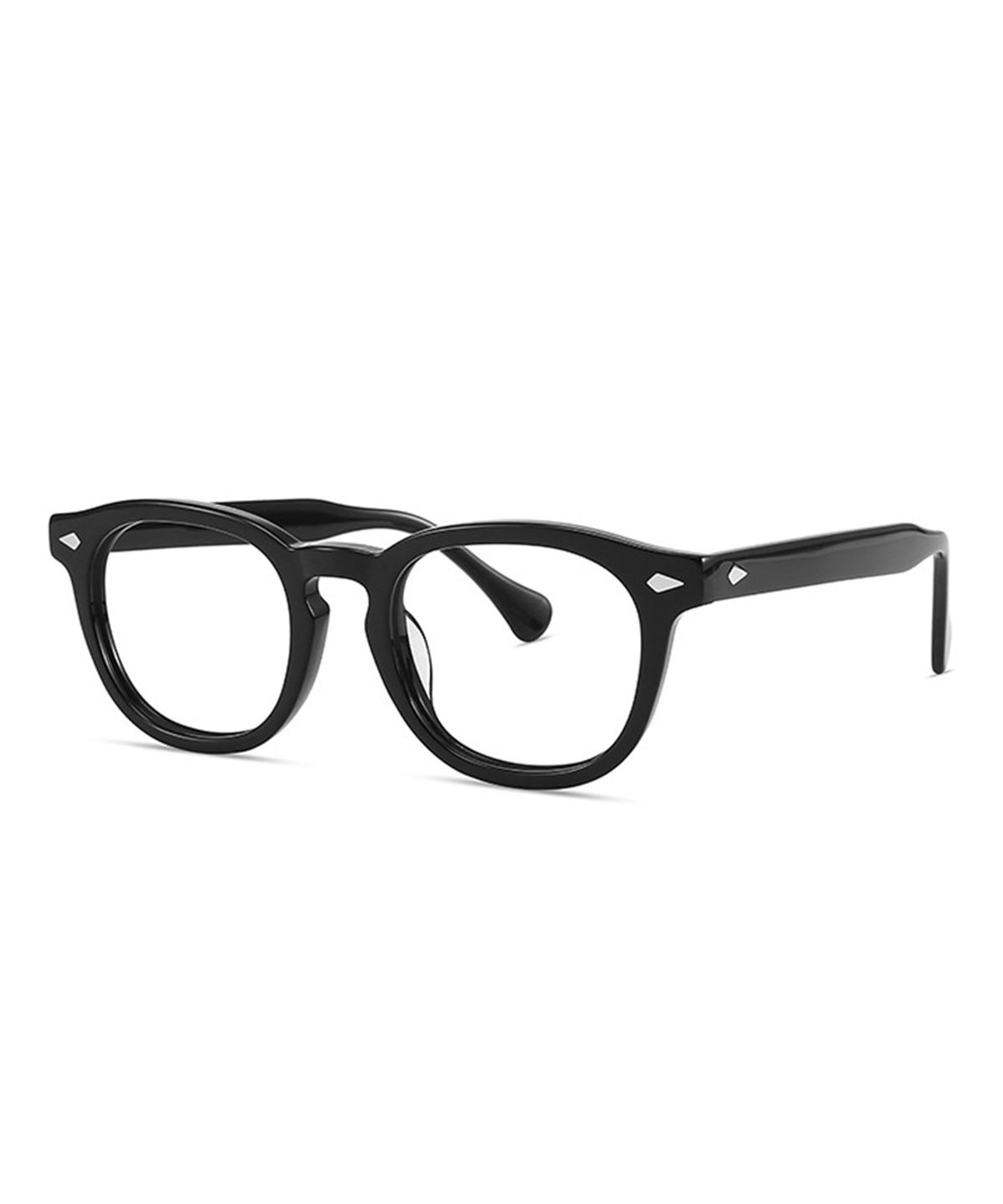 메르시밴드(MERCIBAND) [블루라이트 차단] 라운드 뿔테 블랙 안경 DB6203