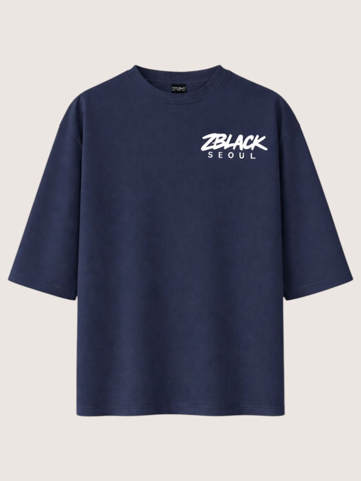 지블랙(ZBLACK) 패션위크 시티 서울 7부 티셔츠(NAVY)