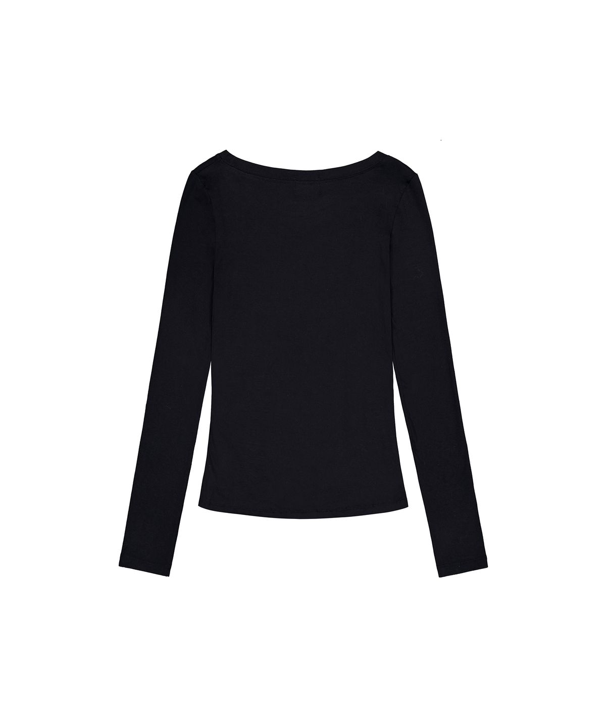 이와이이알(EYEER) Hotfix Drape Off Shoulder Long Sleeve - Black