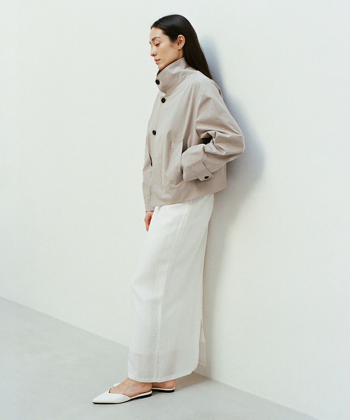 블랭크룸 우먼(BLANKROOM HER) 스와브 자켓_FOG BEIGE