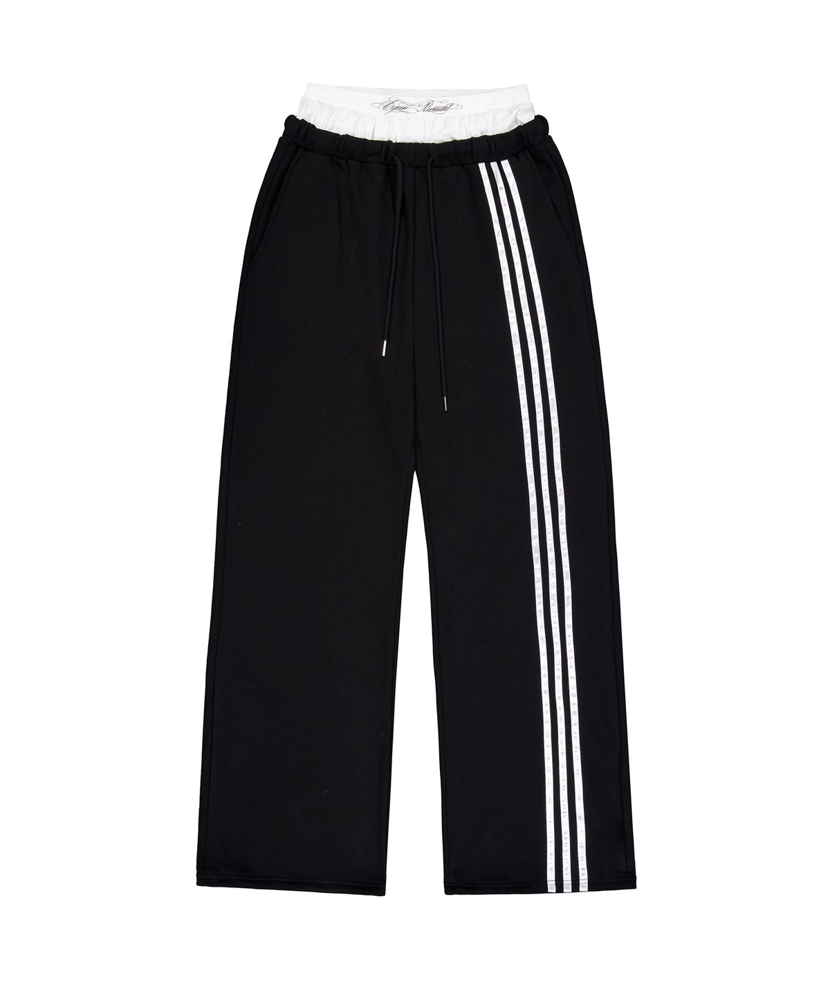 이와이이알(EYEER) Front Line Sagging Layerd Sweatpants - Black