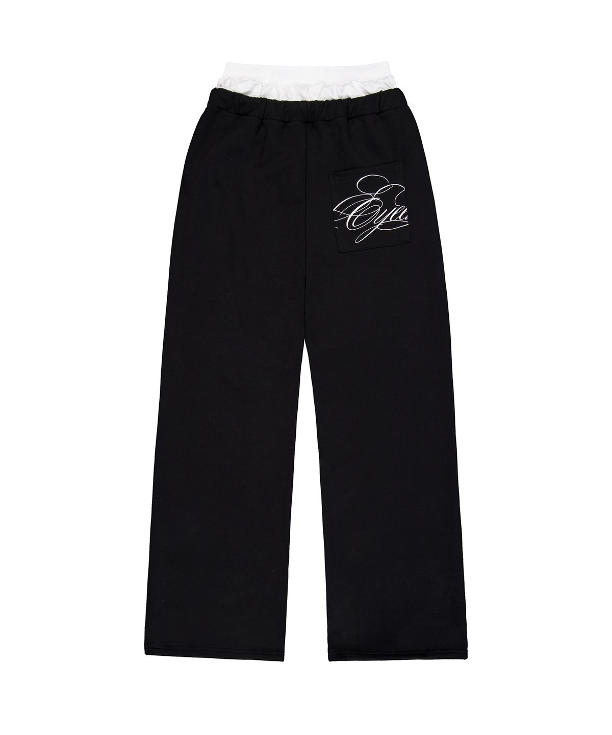 이와이이알(EYEER) Front Line Sagging Layerd Sweatpants - Black