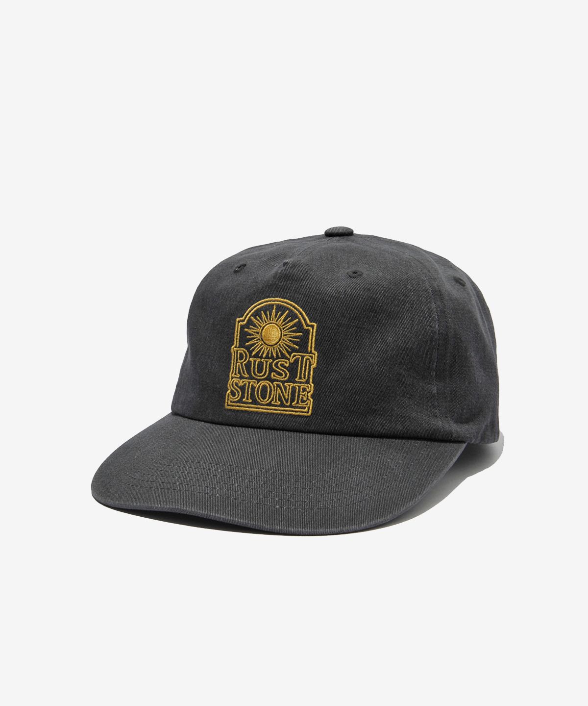 러스트앤스톤(RUSTANDSTONE) 썬 엠블럼 볼캡 블랙_Sun Emblem Ball Cap Black