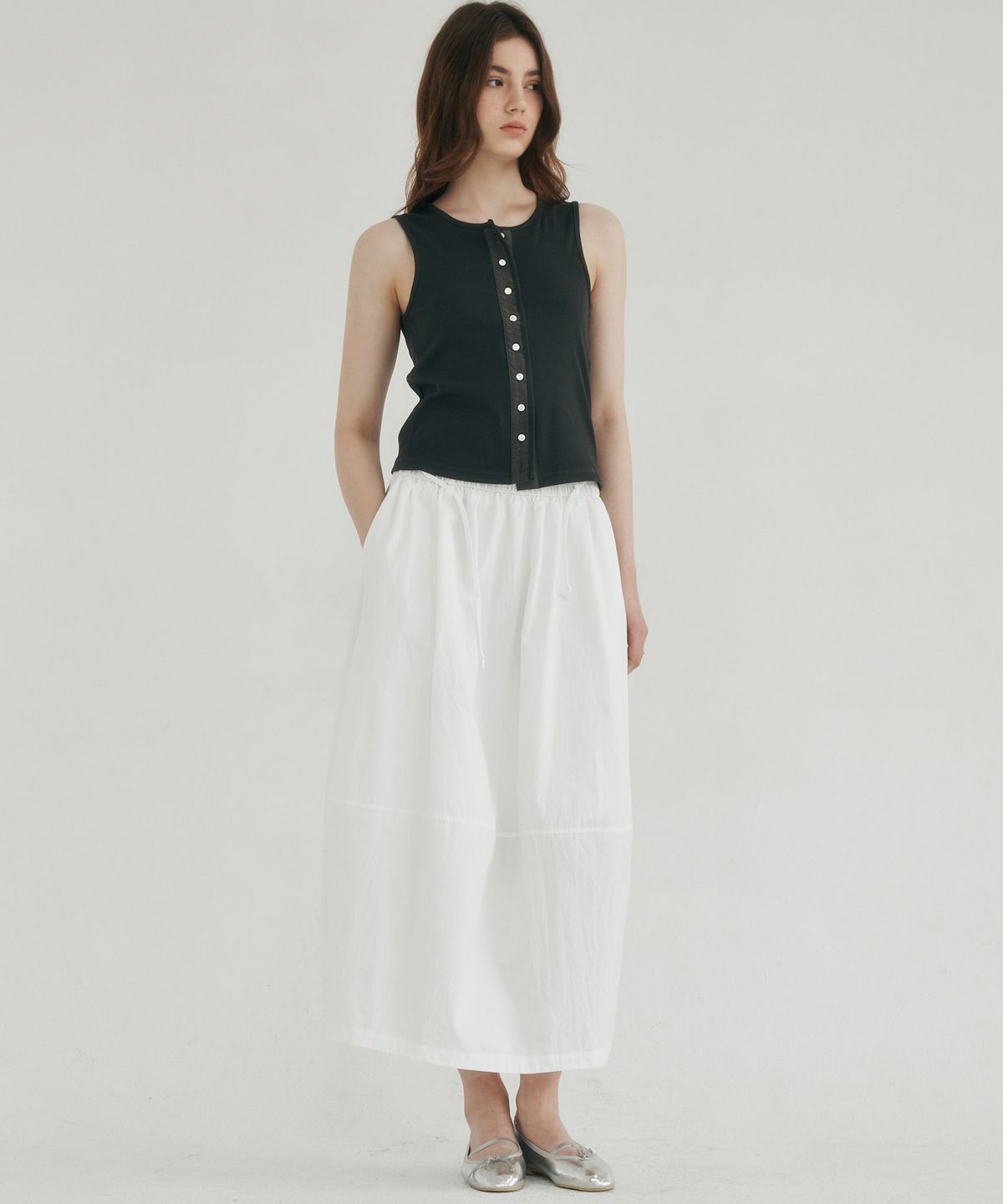 로시로우(LOSSYROW) Pure Light Skirt white