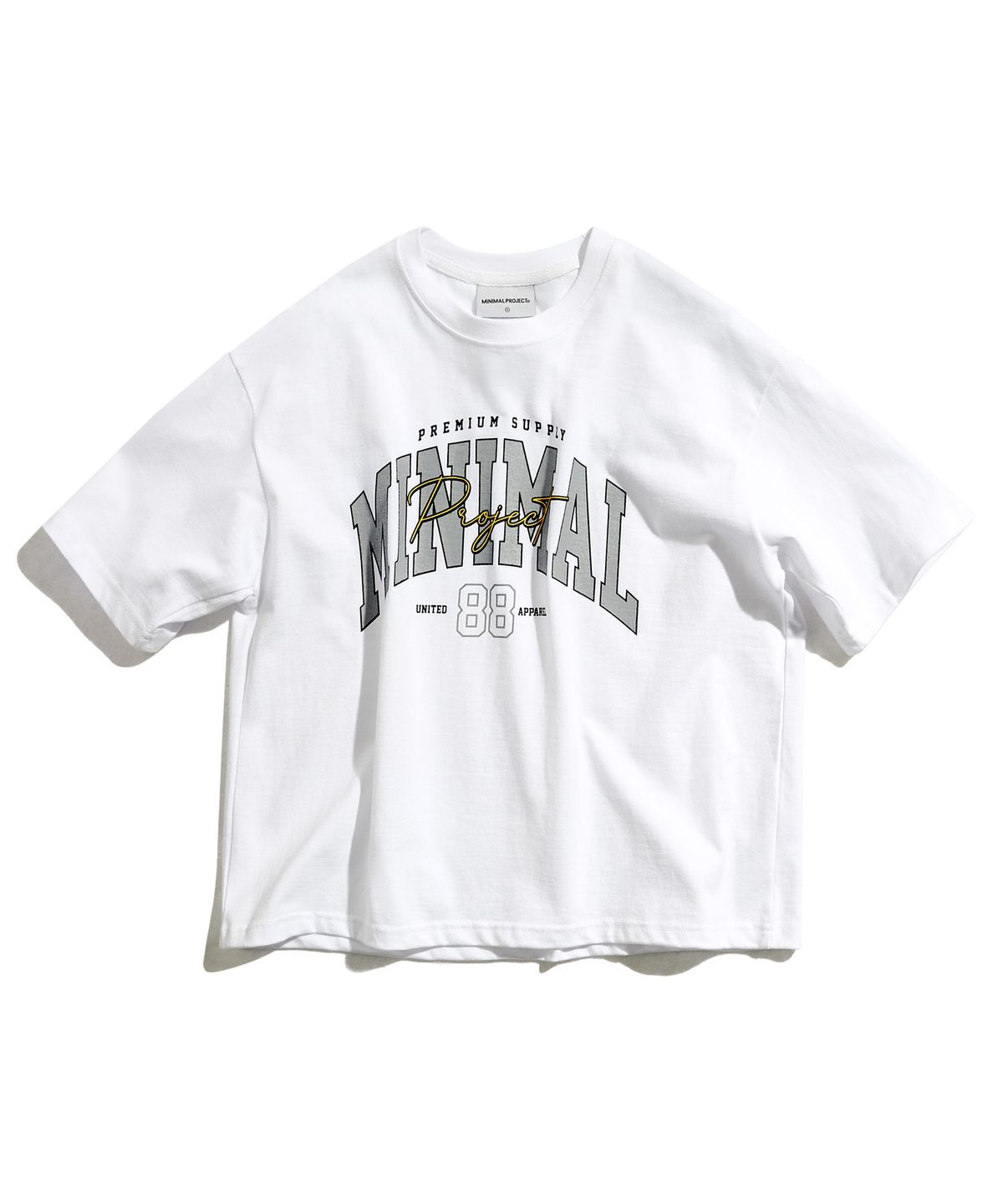 미니멀프로젝트(MINIMALPROJECT) 88 아치 로고 오버핏 반팔티셔츠 MST150C [WHITE]
