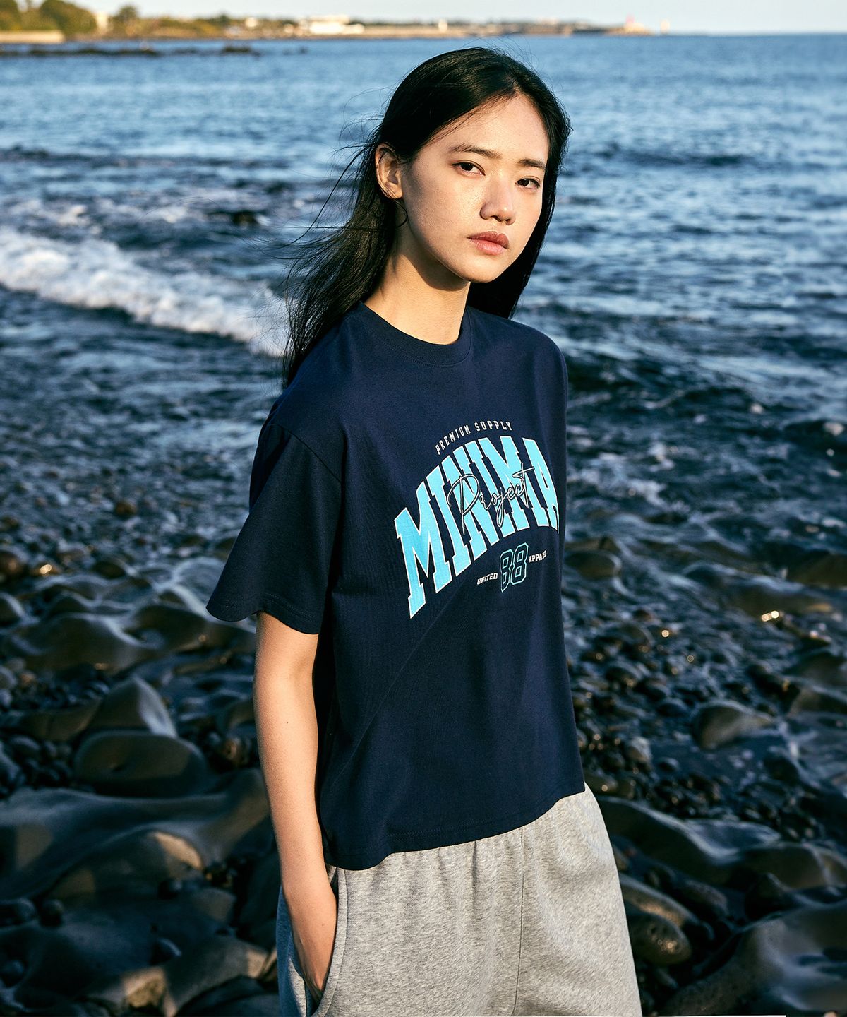 미니멀프로젝트(MINIMALPROJECT) 88 아치 로고 오버핏 반팔티셔츠 MST150C / 4COLOR
