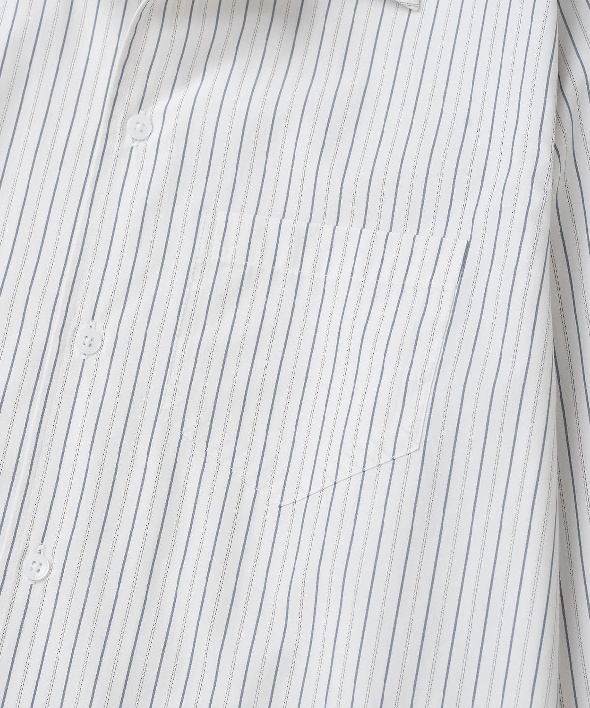 애드슬로우(ADDSLOW) Stripe Pocket Shirt (White)