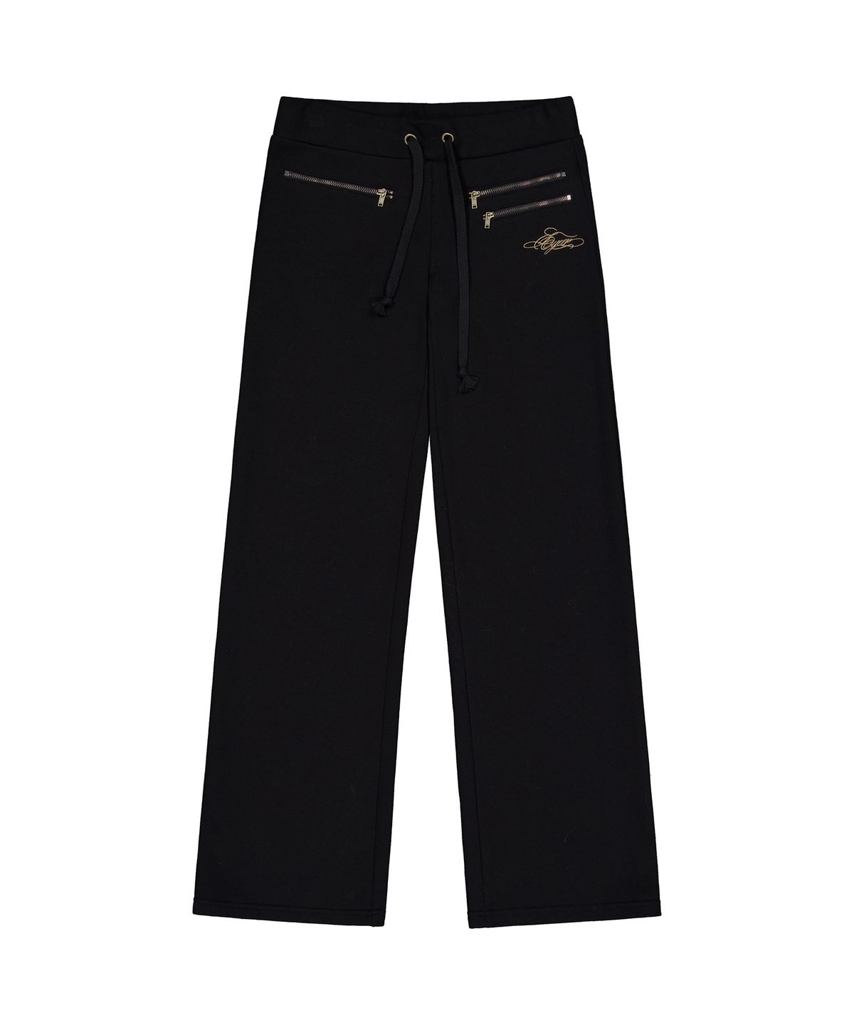이와이이알(EYEER) Script Logo Zipper Low Rise Training Pants - Black