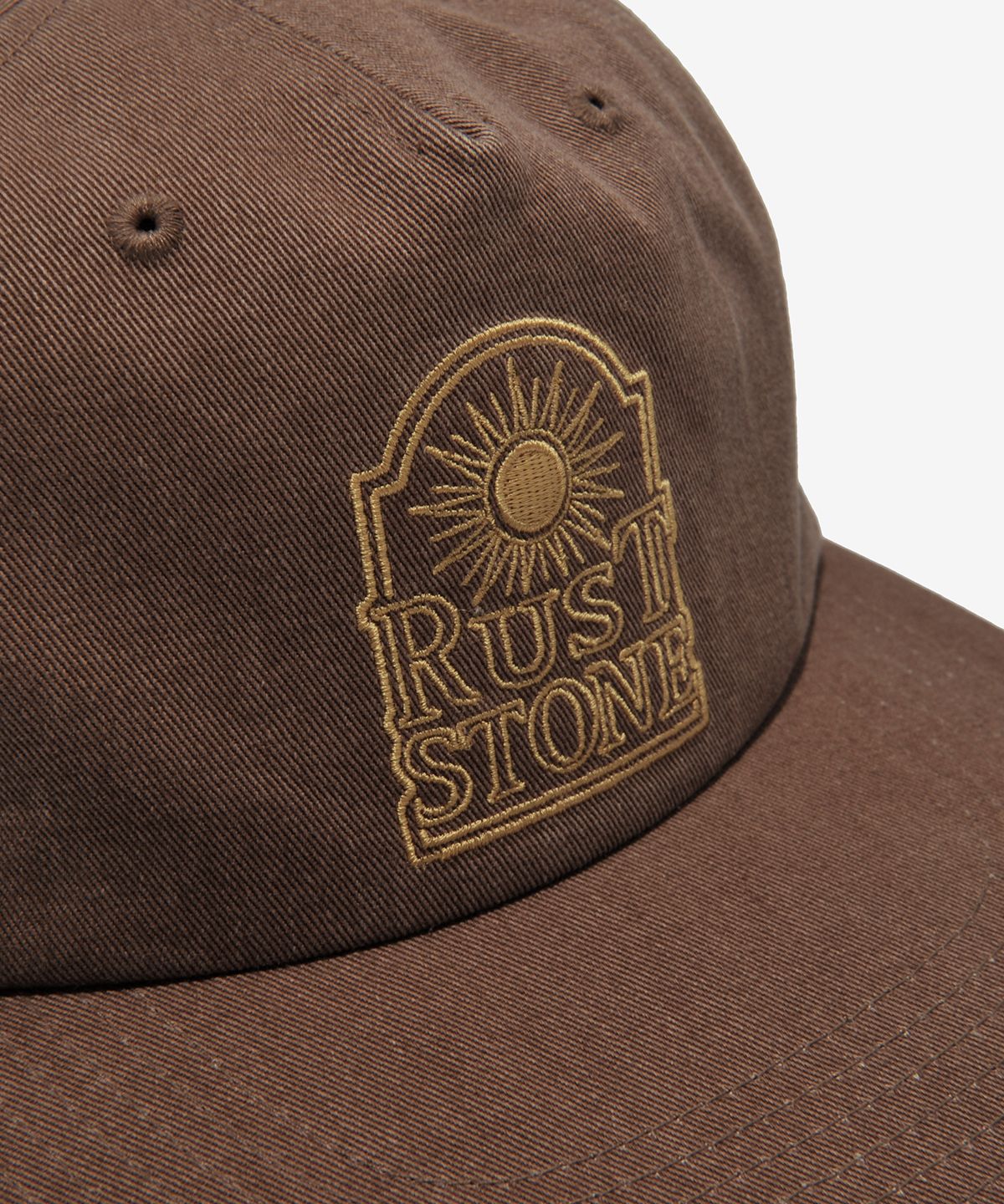 러스트앤스톤(RUSTANDSTONE) 썬 엠블럼 볼캡 브라운_Sun Emblem Ball Cap Brown