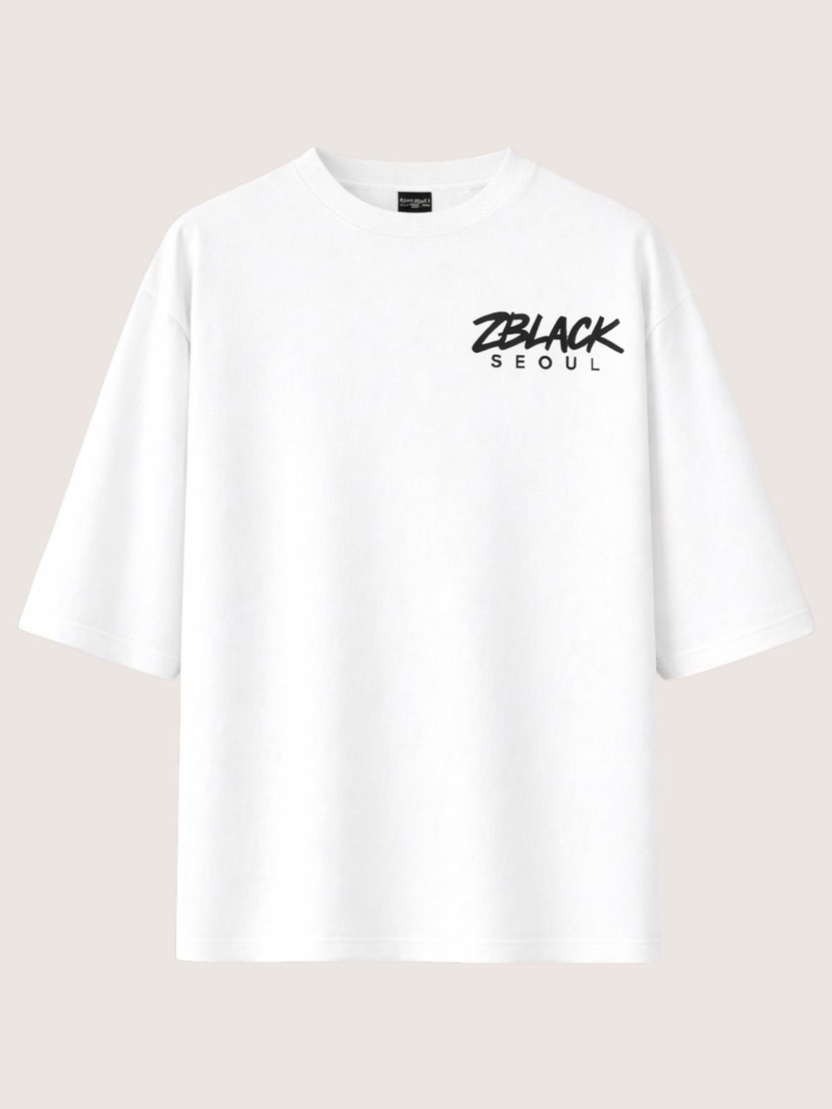 지블랙(ZBLACK) 패션위크 시티 서울 7부 티셔츠(WHITE)