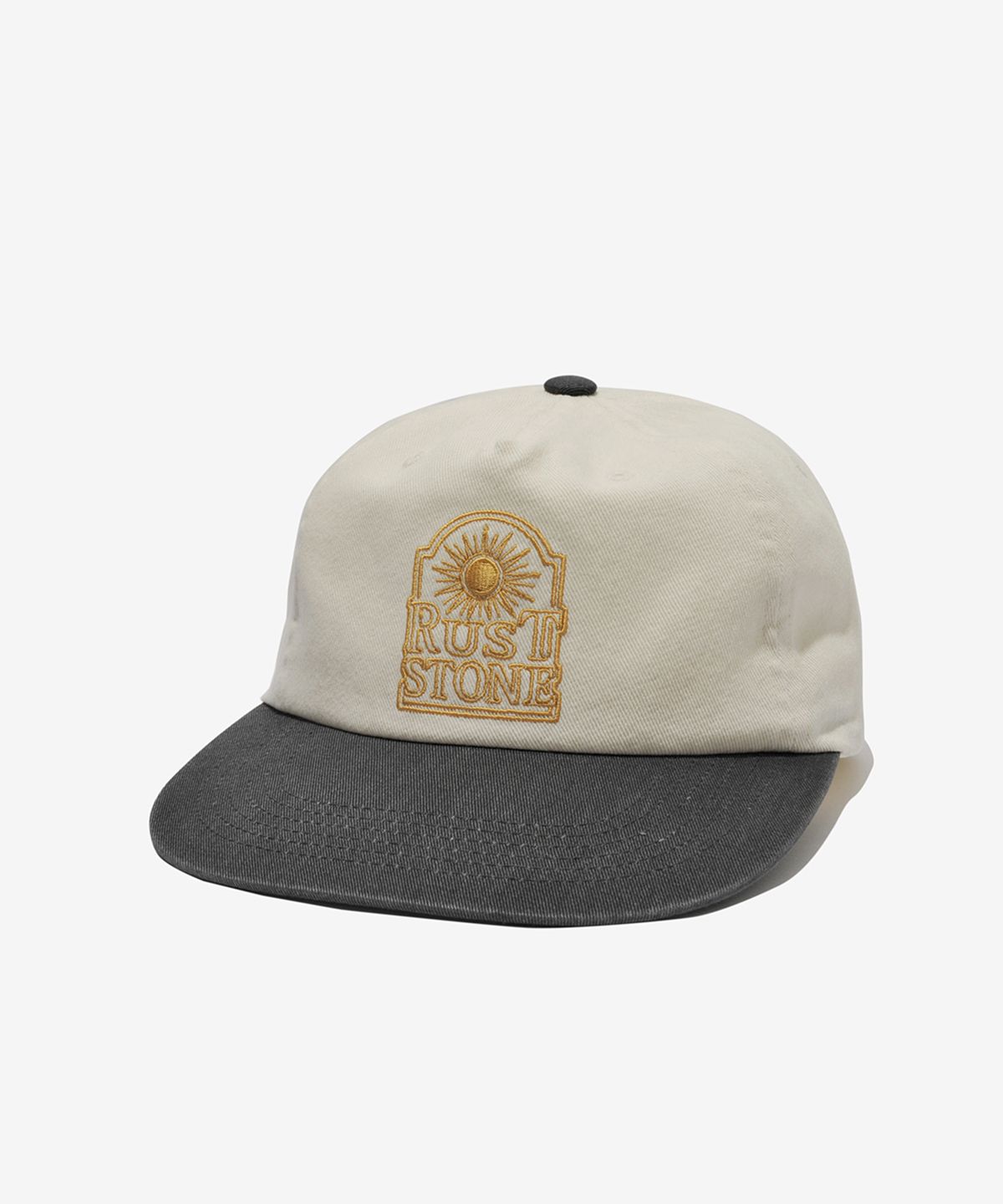 러스트앤스톤(RUSTANDSTONE) 썬 엠블럼 볼캡 아이보리/블랙_Sun Emblem Ball Cap Ivory/Black