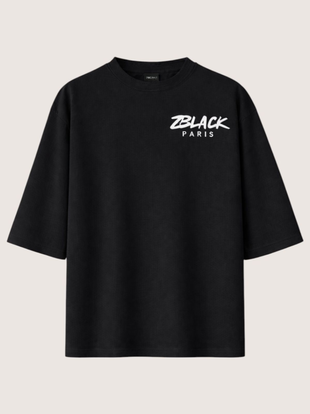 지블랙(ZBLACK) 패션위크 시티 파리 7부 티셔츠(BLACK)