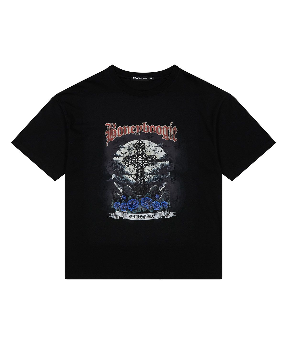 디오스피스(DAUSPICE) (DUC) BB Cross Graphic T-Shirt Black