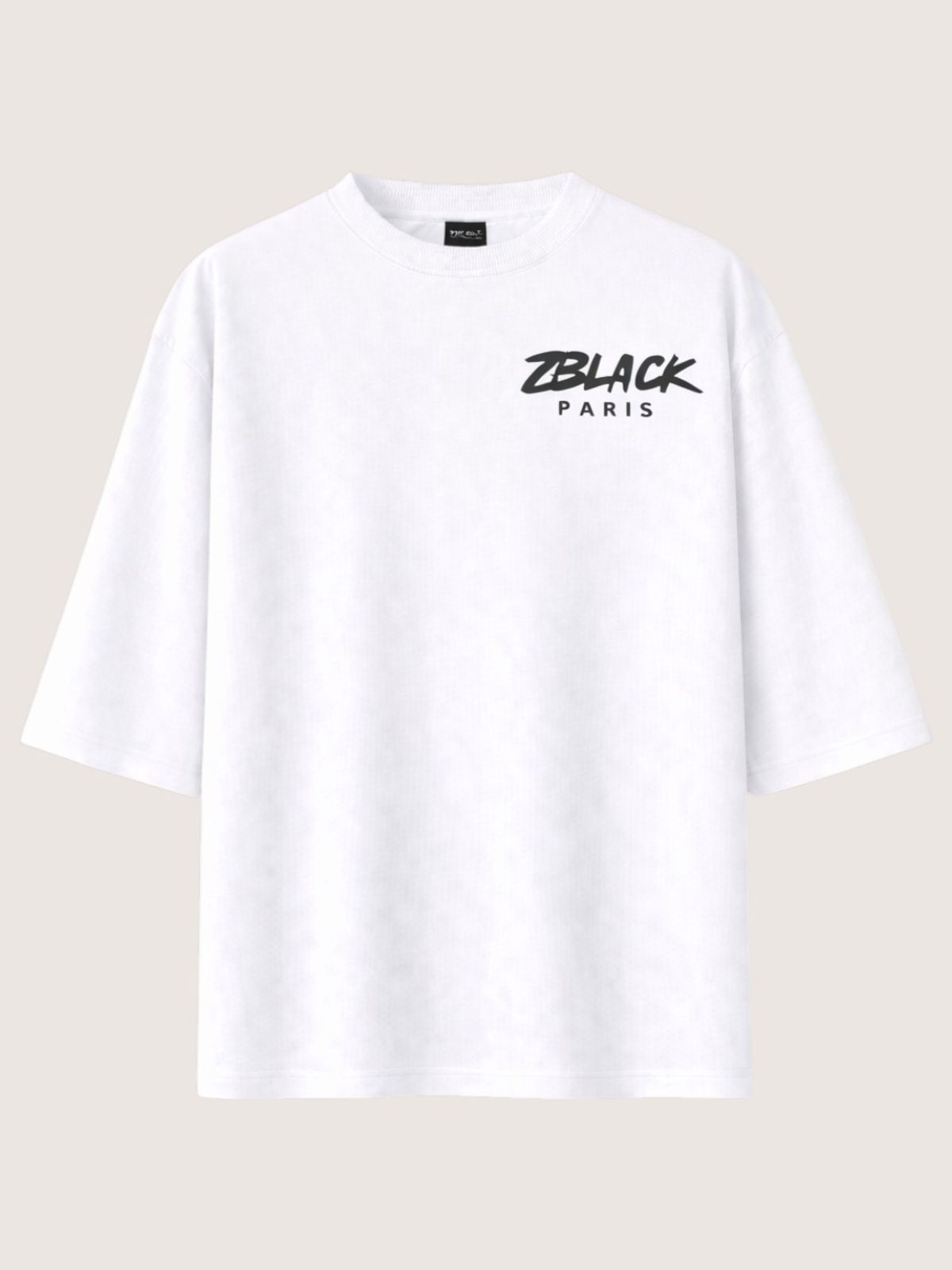 지블랙(ZBLACK) 패션위크 시티 파리 7부 티셔츠(WHITE)