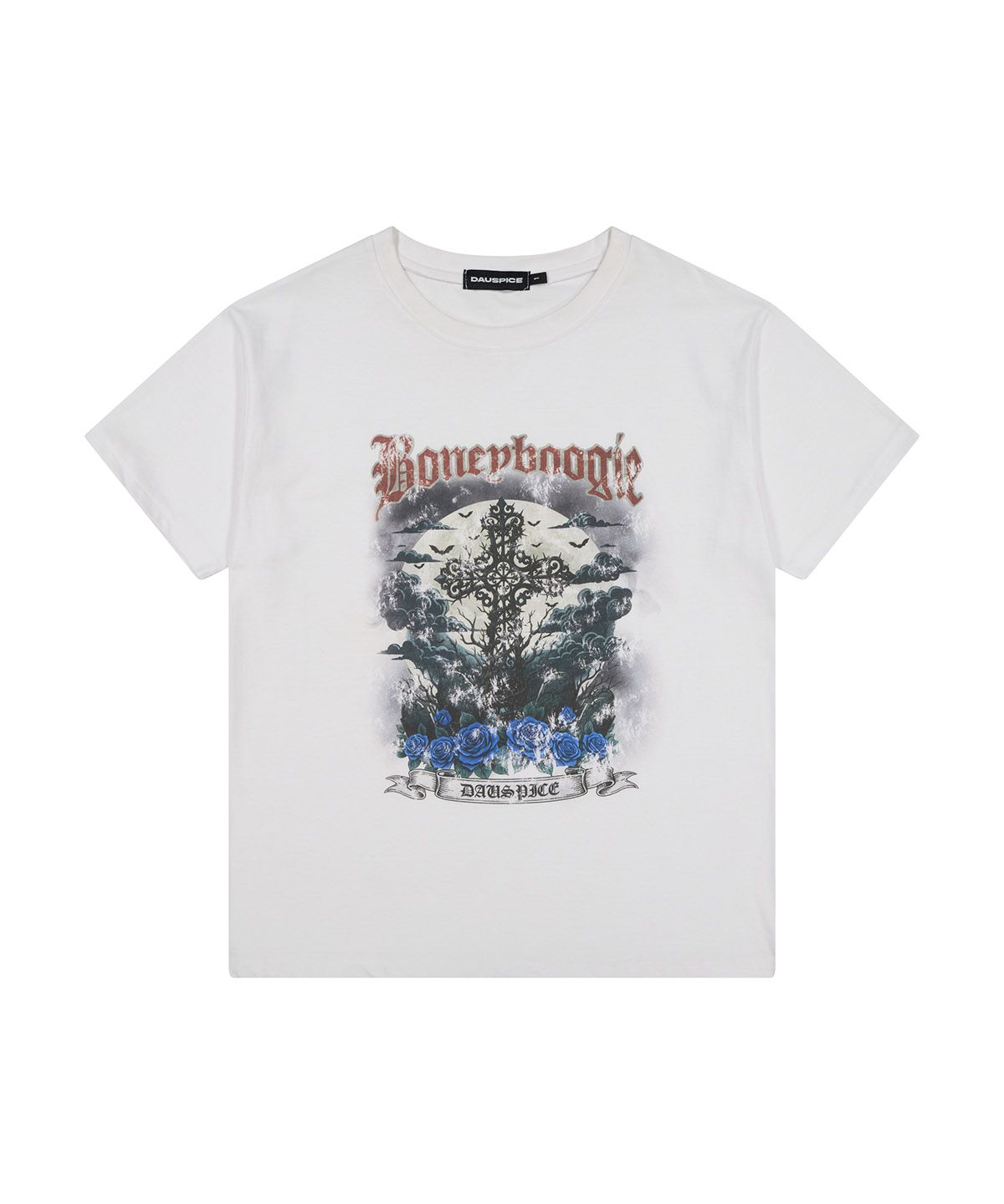 디오스피스(DAUSPICE) (DUC) BB Cross Graphic T-Shirt White