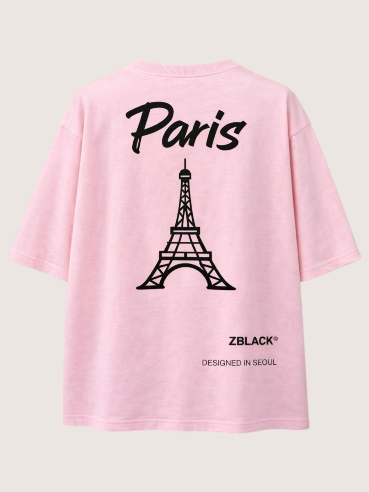 지블랙(ZBLACK) 패션위크 시티 파리 7부 티셔츠(PINK)