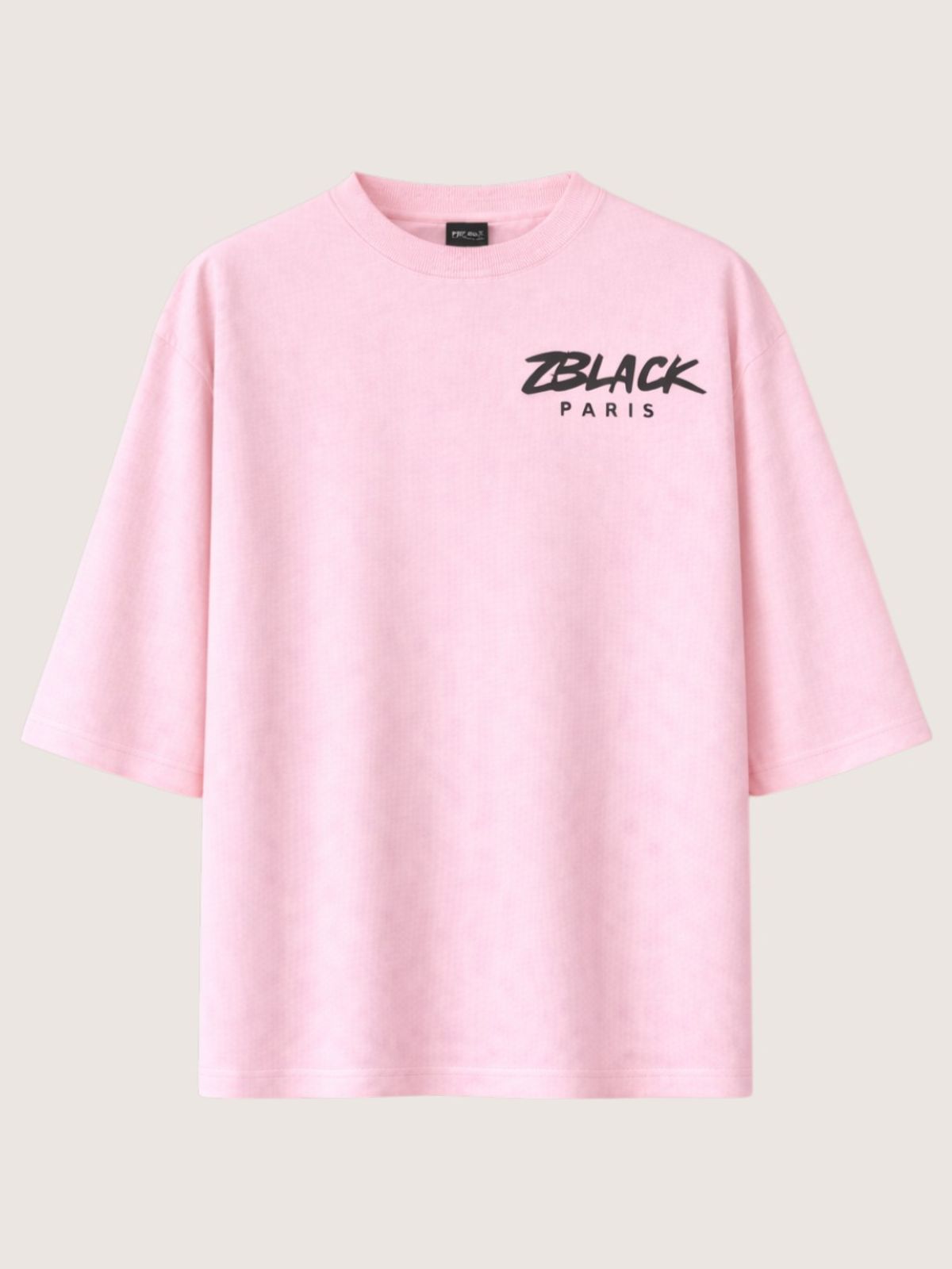 지블랙(ZBLACK) 패션위크 시티 파리 7부 티셔츠(PINK)
